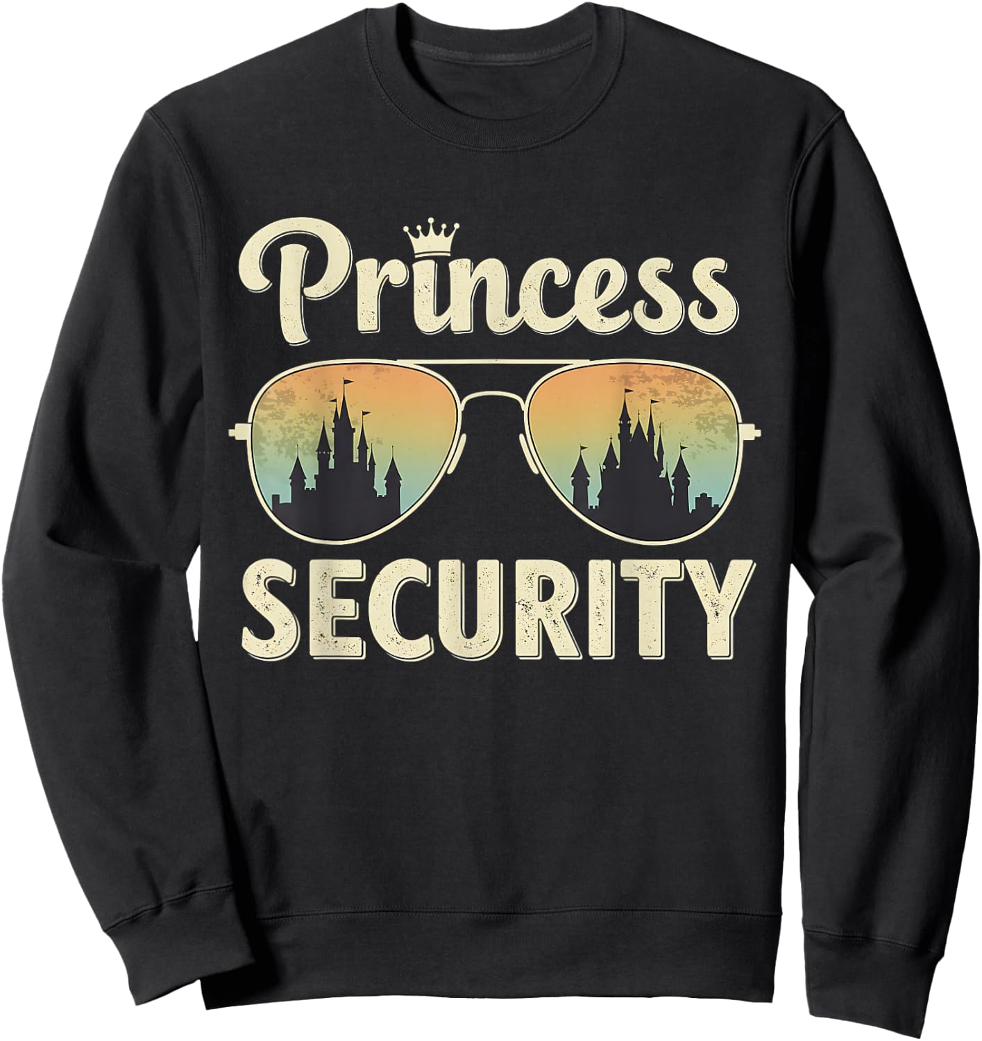 Princess Security Squad Vacation Family Matching Sweatshirt - Sweatshirt | Black