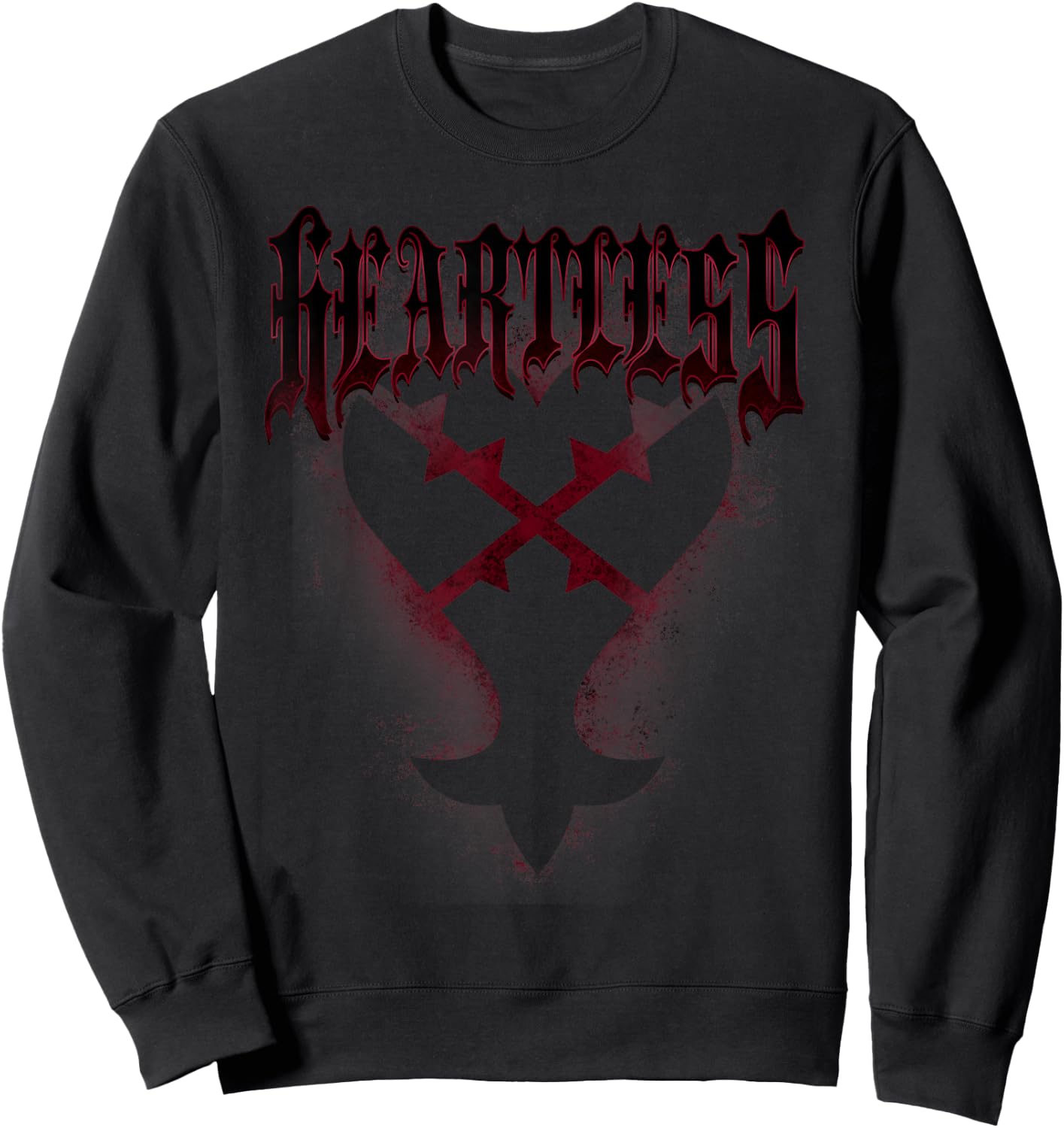 Disney Kingdom Hearts Heartless Symbol Sweatshirt - Sweatshirt | Black
