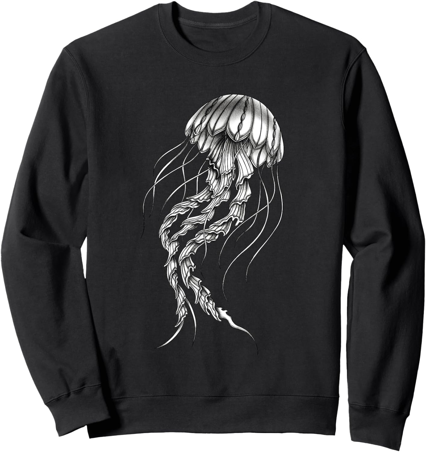 Jellyfish , Trendy Graphic Shirt, Nautical Sweatshirt - Sweatshirt | Black