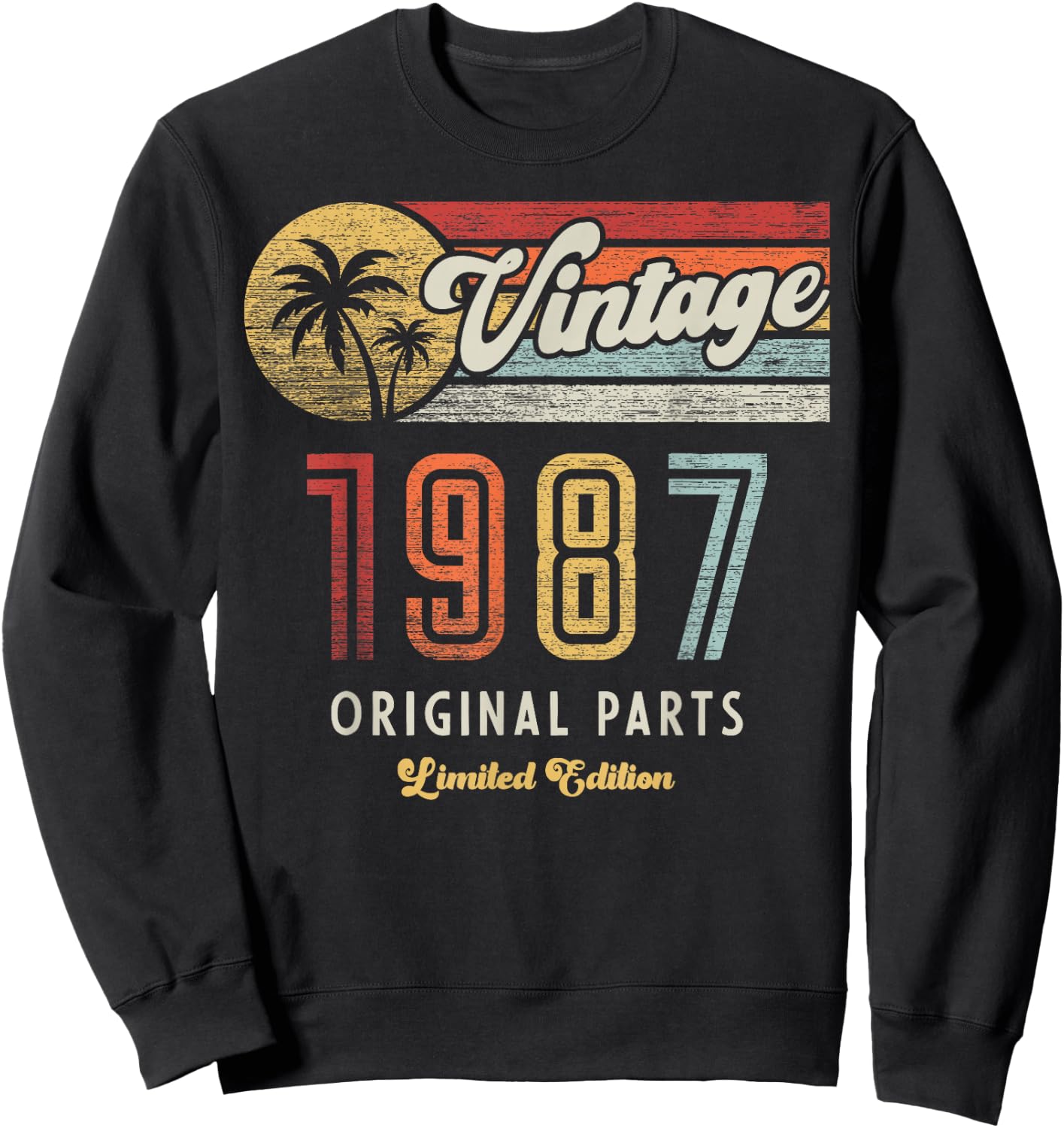 Vintage 1987 Pièces Originales Palmes 39e Anniversaire Sweatshirt - Sweatshirt | Black