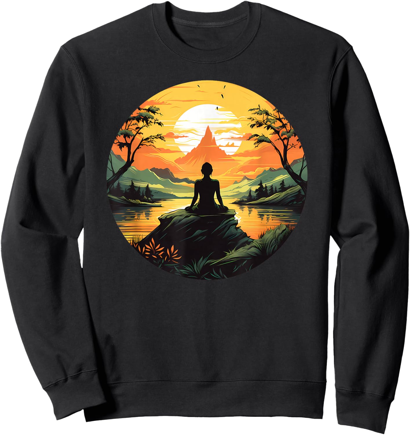 Buddha Yoga Zen Buddhist Buddist Sweatshirt - Sweatshirt | Black