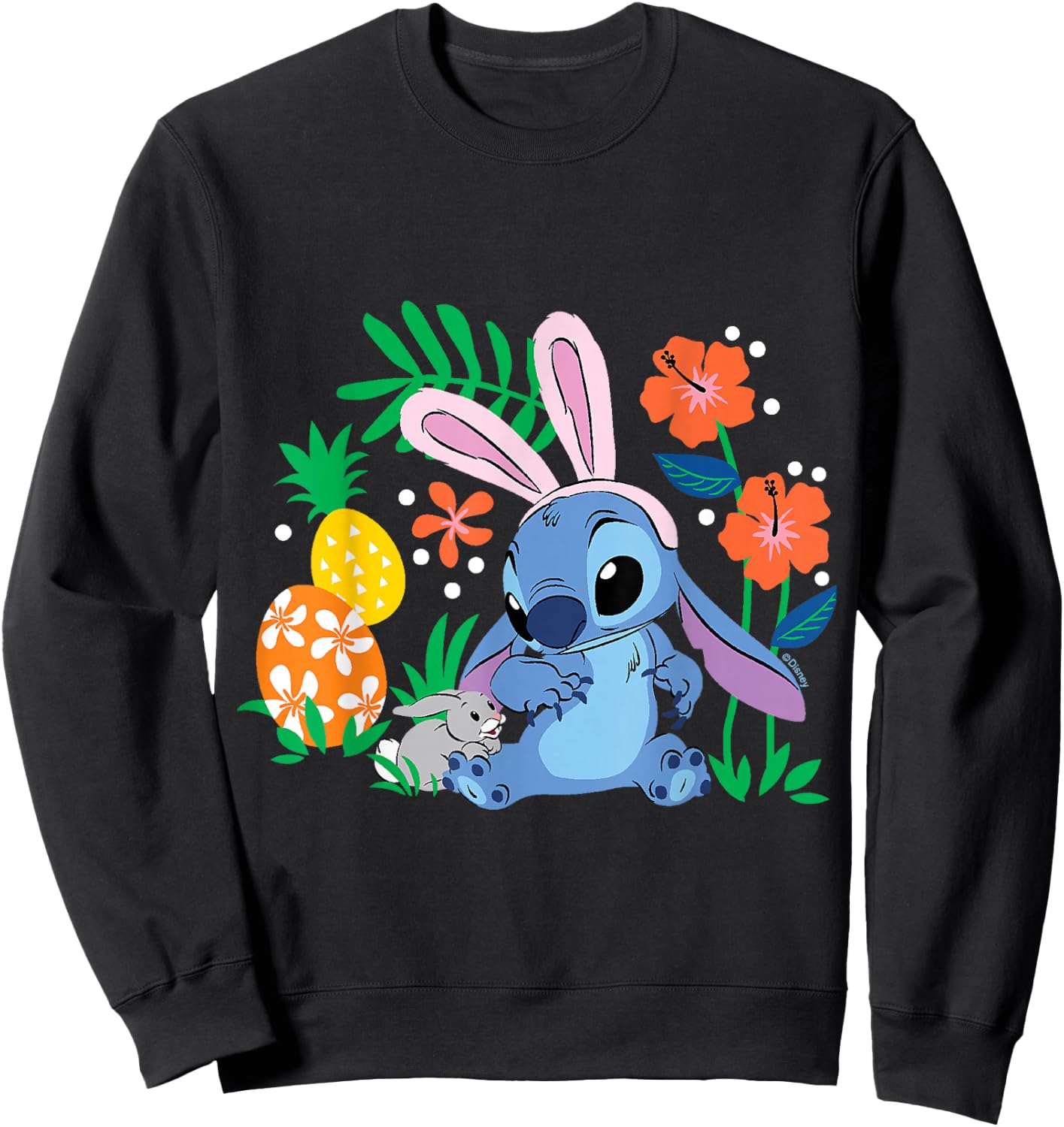 Lilo & Stitch - with Easter Bunny Sweatshirt - Sweatshirt | Black