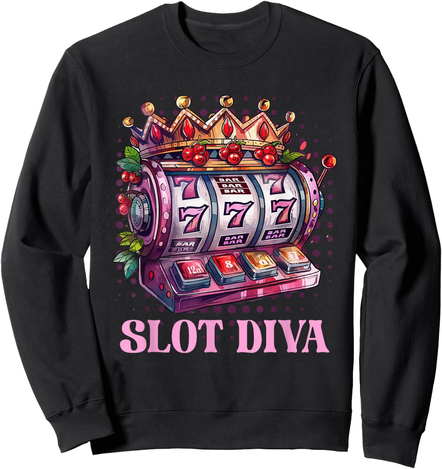 Glücksspiel Automaten SLOT DIVA 777 Frauen Spielautomaten Sweatshirt - Sweatshirt | Black