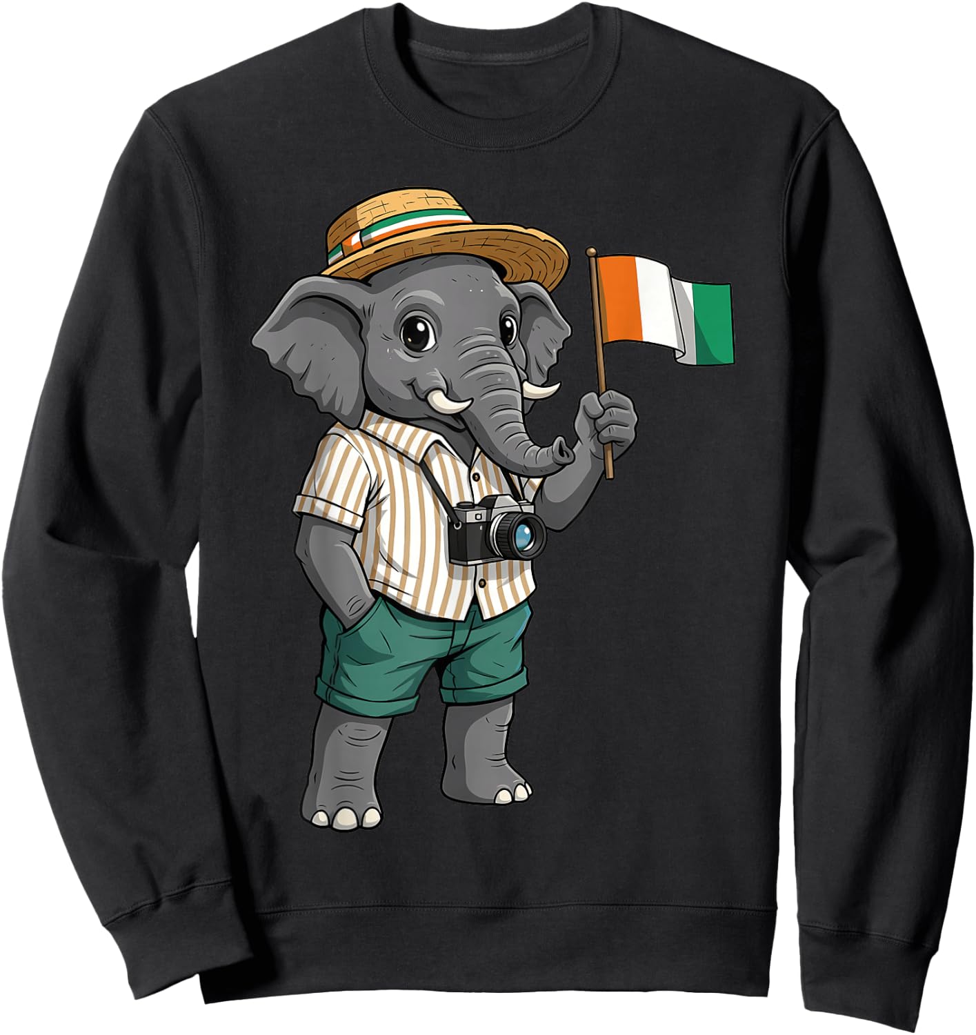 Ivory Coast Flag Cote D'Ivoire Ivorian Roots Sweatshirt - Sweatshirt | Black