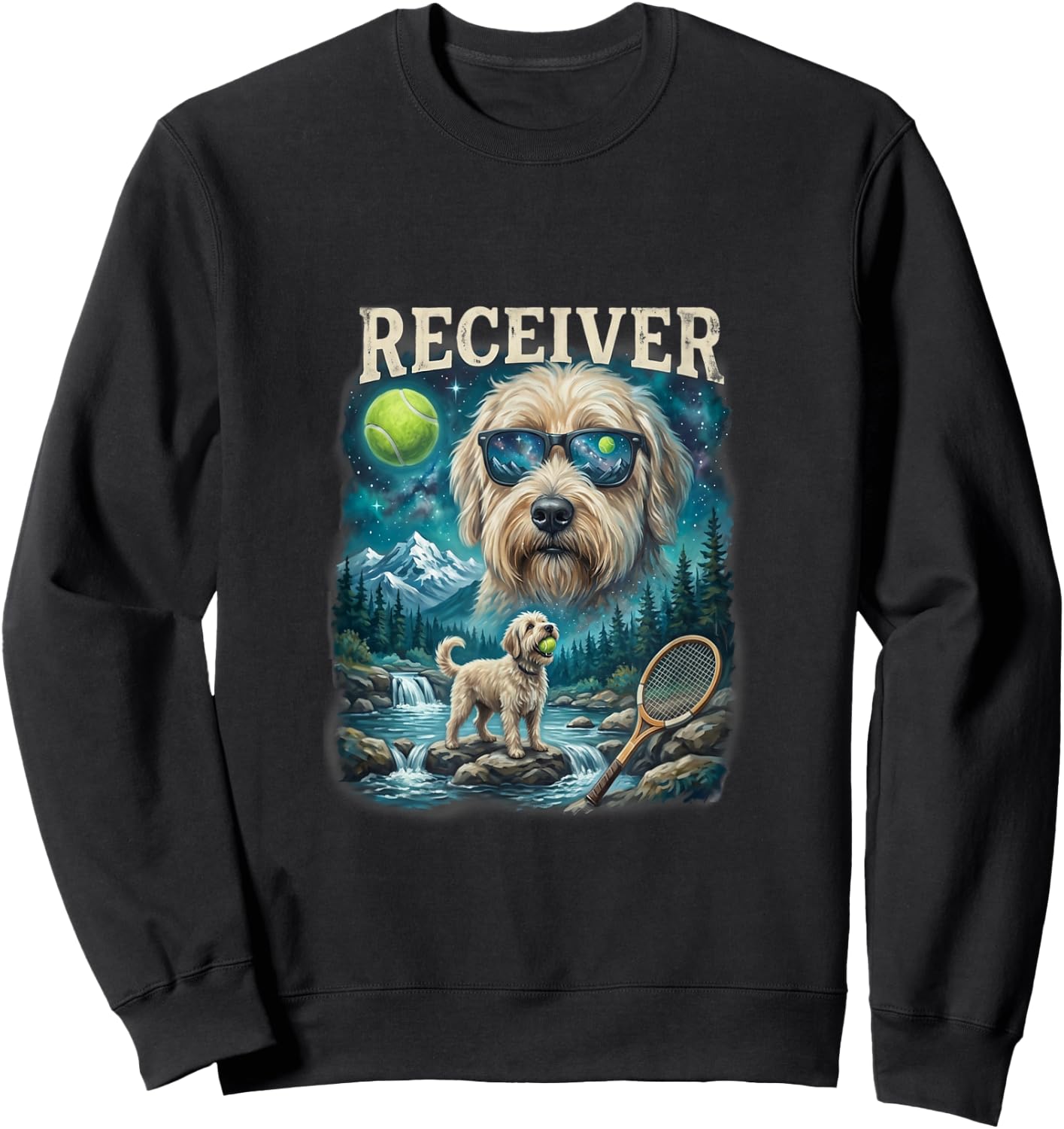 Receiver | Tennis Ball Wheaten Terrier Champion Sweatshirt - Sweatshirt | Black