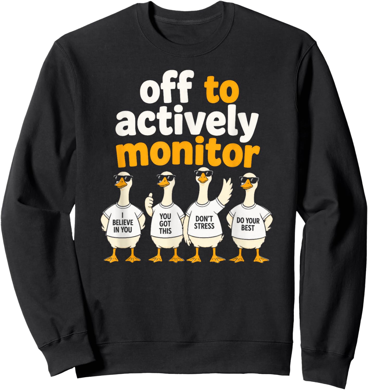 Off to Actively Monitor Goose Sweatshirt - Sweatshirt | Black