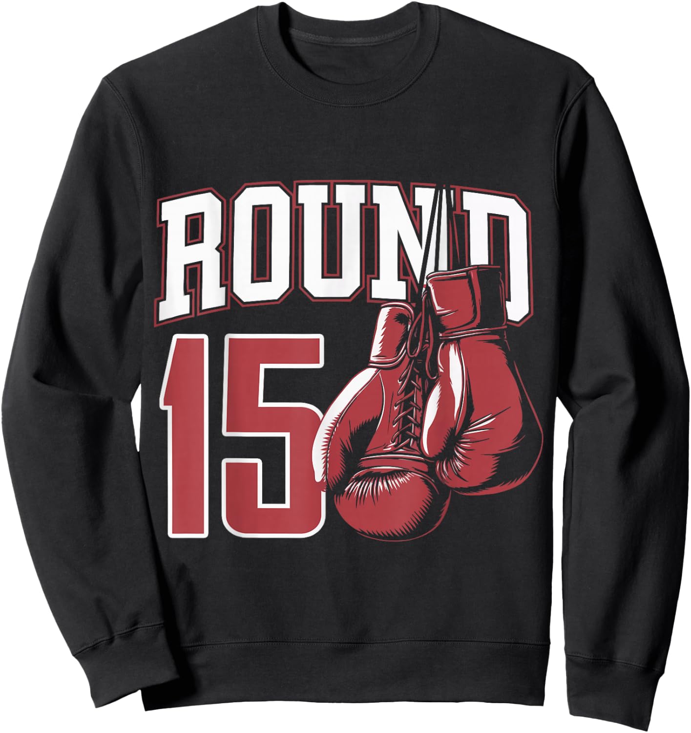 15 Year Old Boxer Bday Party 15th Birthday Boxing Boy Sweatshirt - Sweatshirt | Black