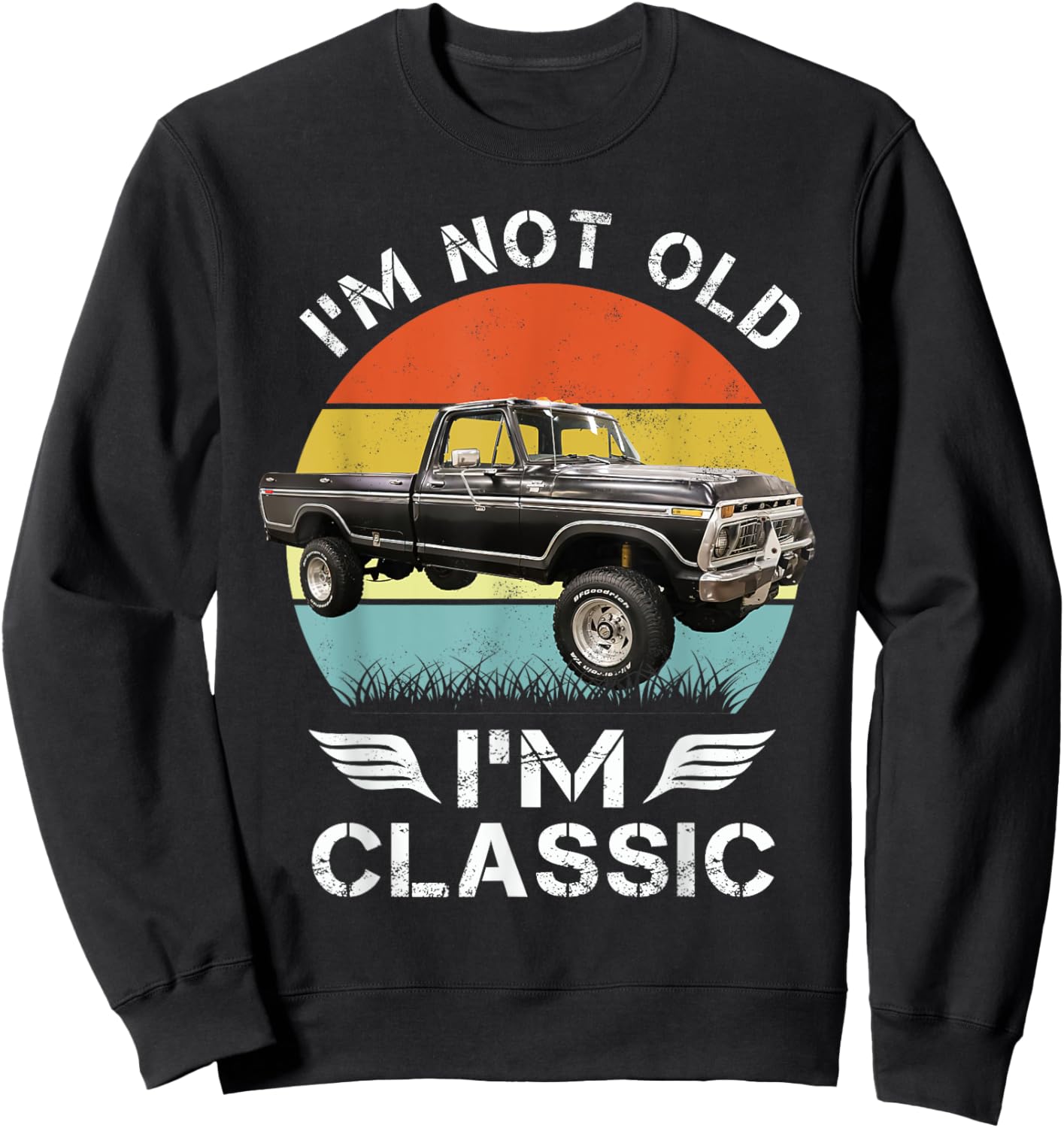 1977 classic f250 black , Small Sweatshirt - Sweatshirt | Black