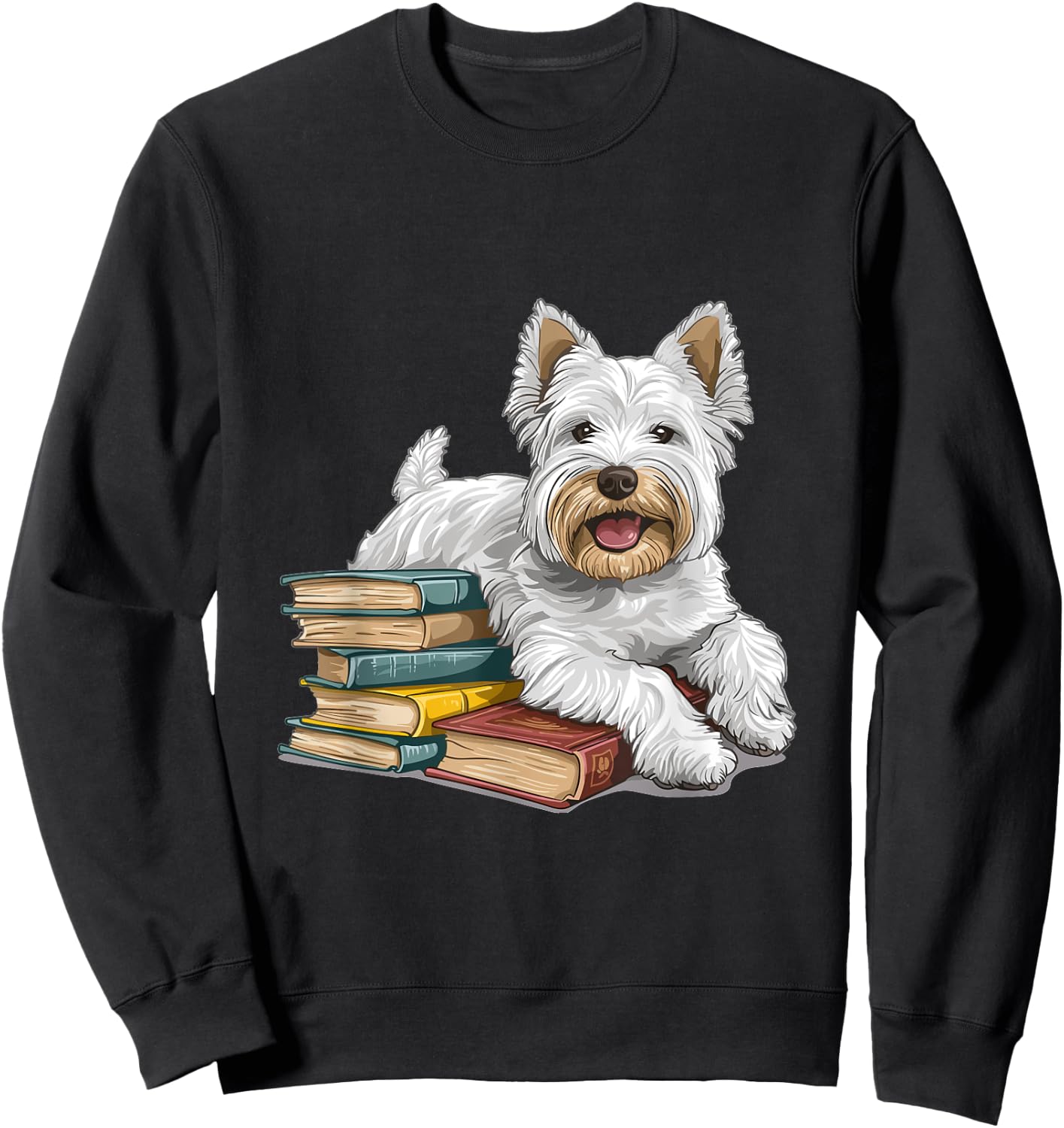 West Highland White Terrier Books Dog Breed Westie Women Kids Sweatshirt - Sweatshirt | Black