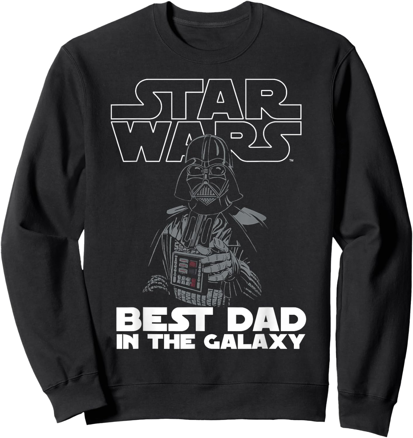 Star Wars Darth Vader Best Dad In The Galaxy Vater Papa Sweatshirt - Sweatshirt | Black