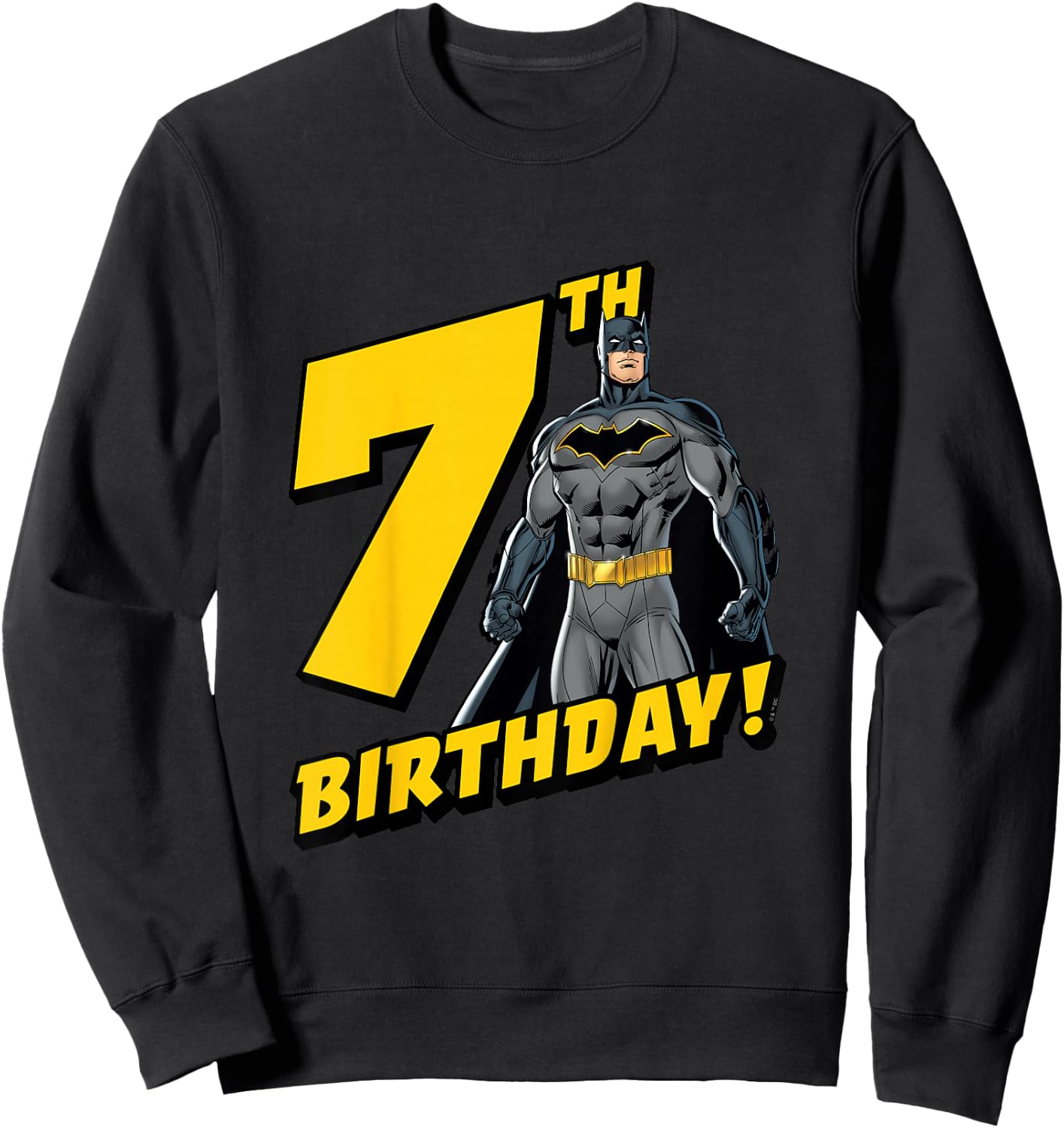 Kids Batman 7th Birthday Sweatshirt - Sweatshirt | Black