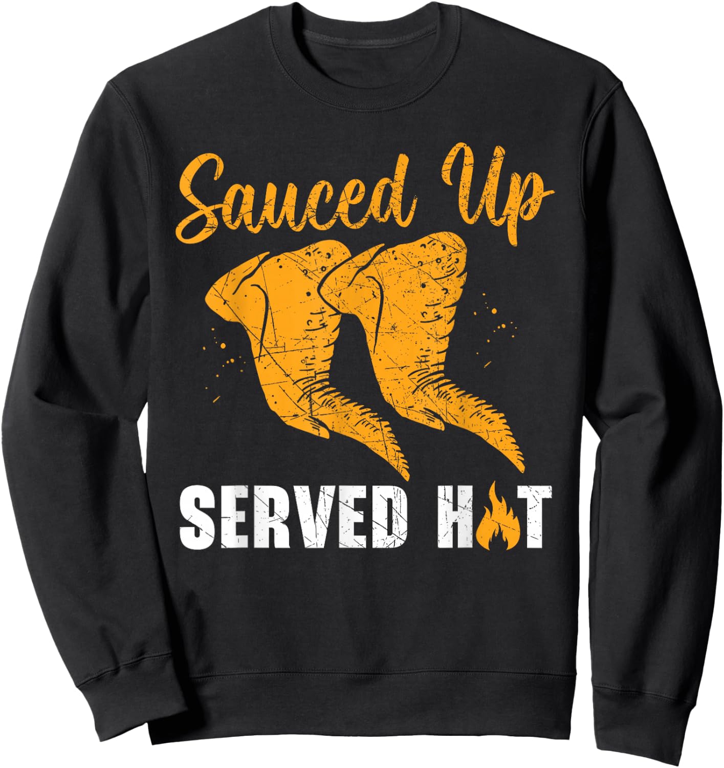 Buffalo Wings Foodie American Food Lover Chicken Wings Sweatshirt - Sweatshirt | Black