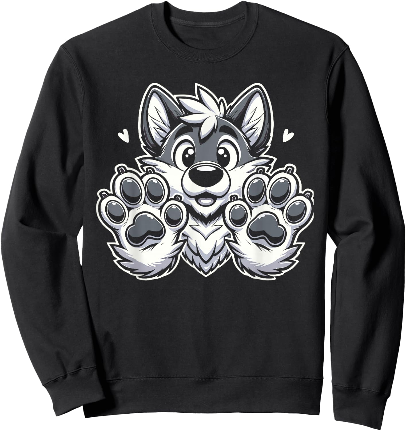 Fursuit Enthusiast Costume Design Furry Art Furry Culture , black Sweatshirt - Sweatshirt | Black