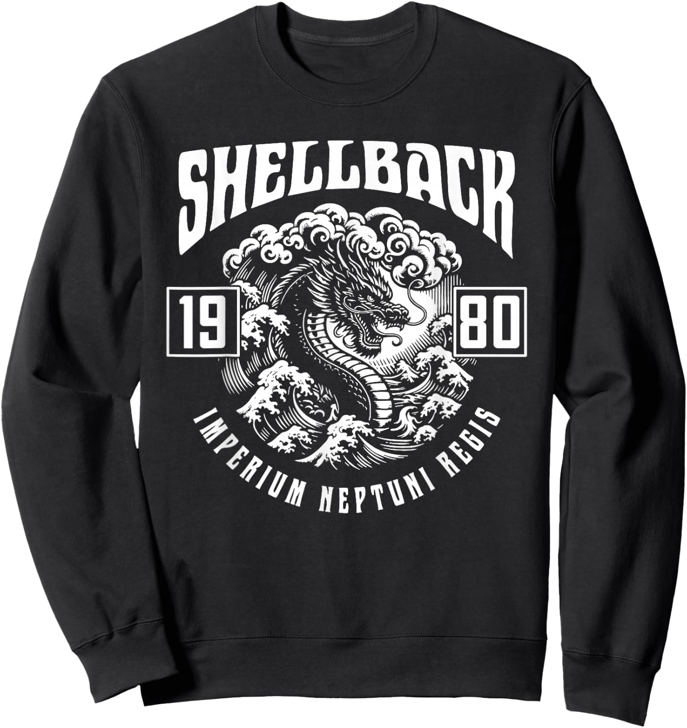 Shellback 1980 Equator Crossing Design for the year 1980 Sweatshirt - Sweatshirt | Black