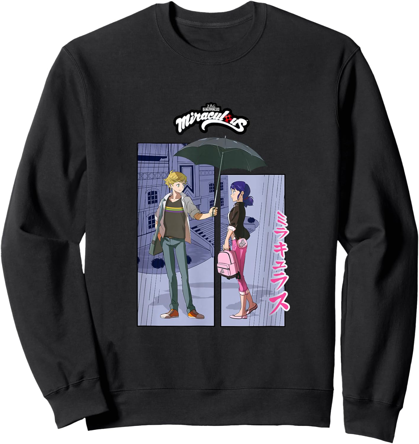 Miraculous Ladybug Manga Marinette Adrien Be Miraculous Sweatshirt - Sweatshirt | Black