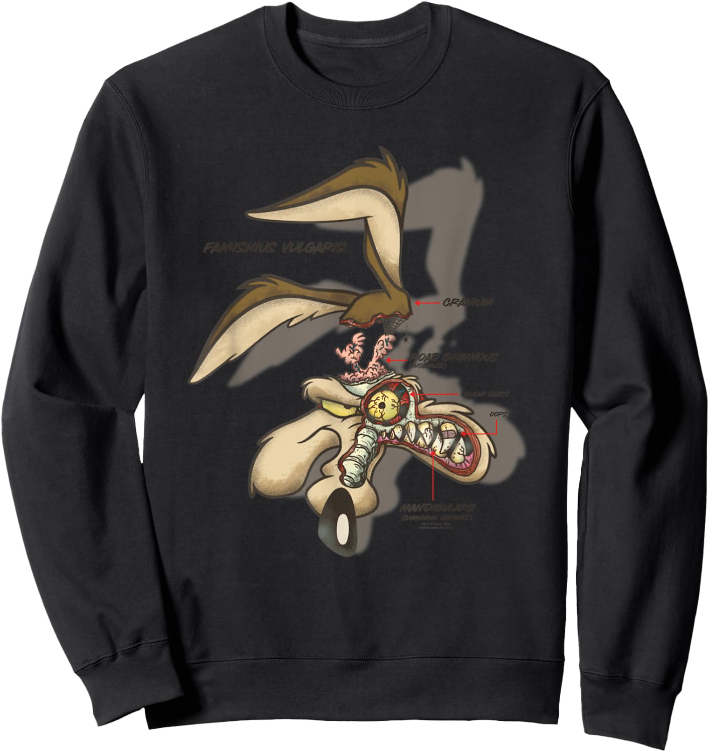 Looney Tunes Wile E. Coyote X-Ray Sweatshirt - Sweatshirt | Black