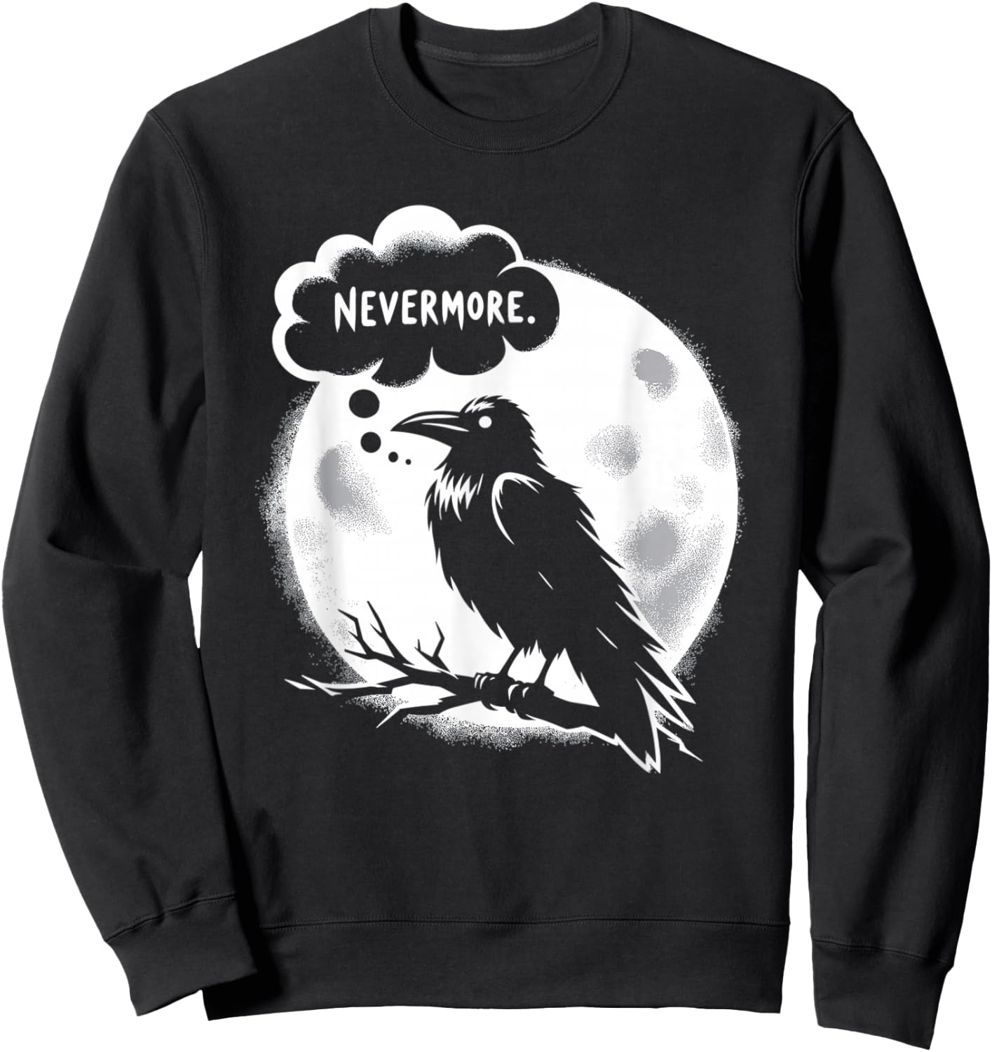 Edgar Allan Poe Raven Gothic Literature Macabre Poetry Sweatshirt - Sweatshirt | Black