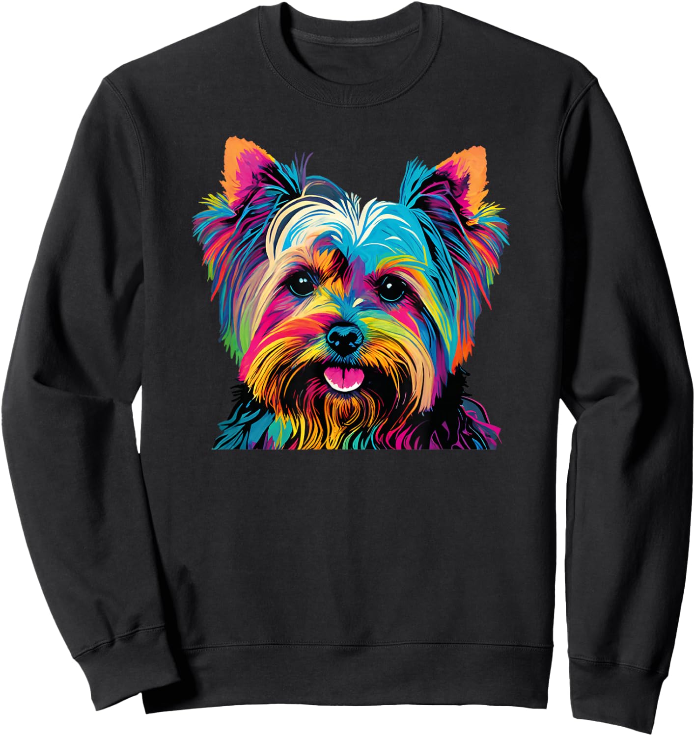 Pop Art Yorkshire Terrier Portrait Sweatshirt - Sweatshirt | Black