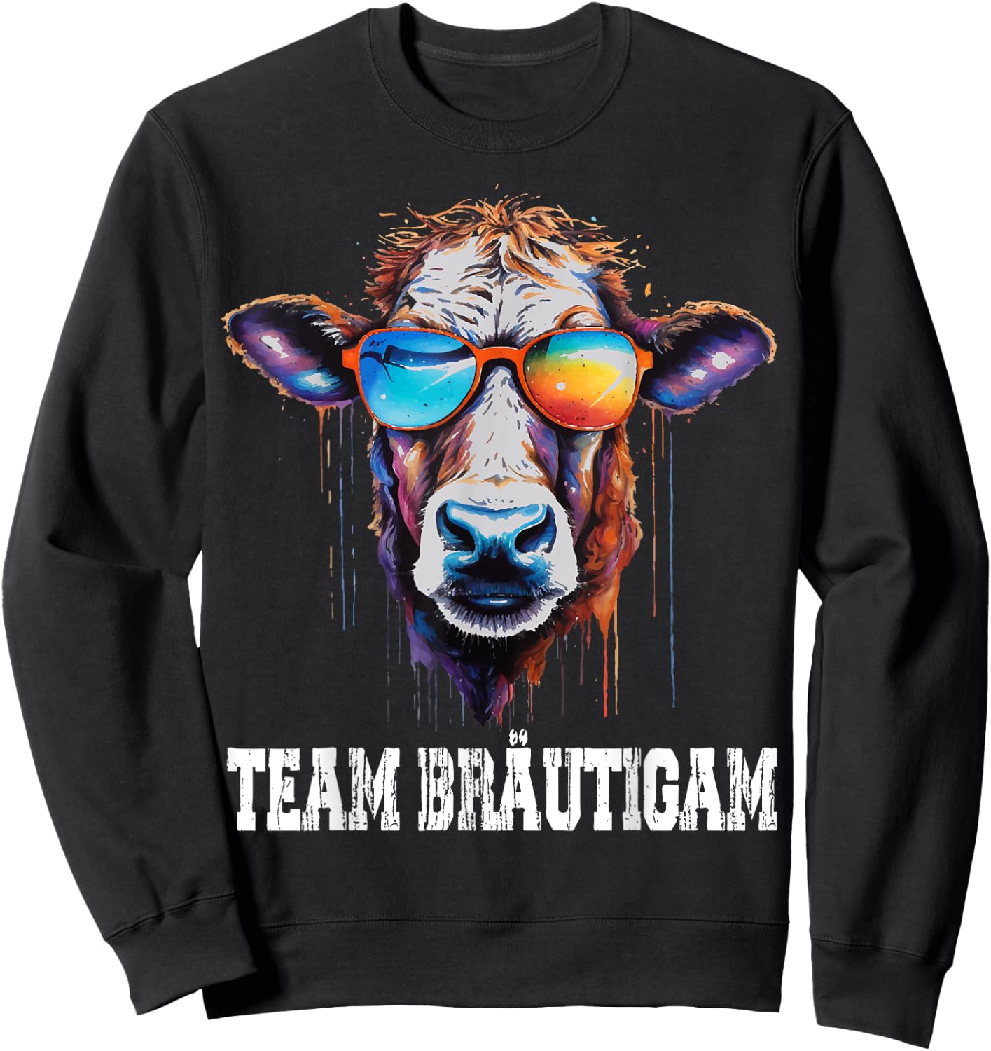 JGA Team Bräutigam für Bauern & Landwirte JGA Kuh Sweatshirt - Sweatshirt | Black