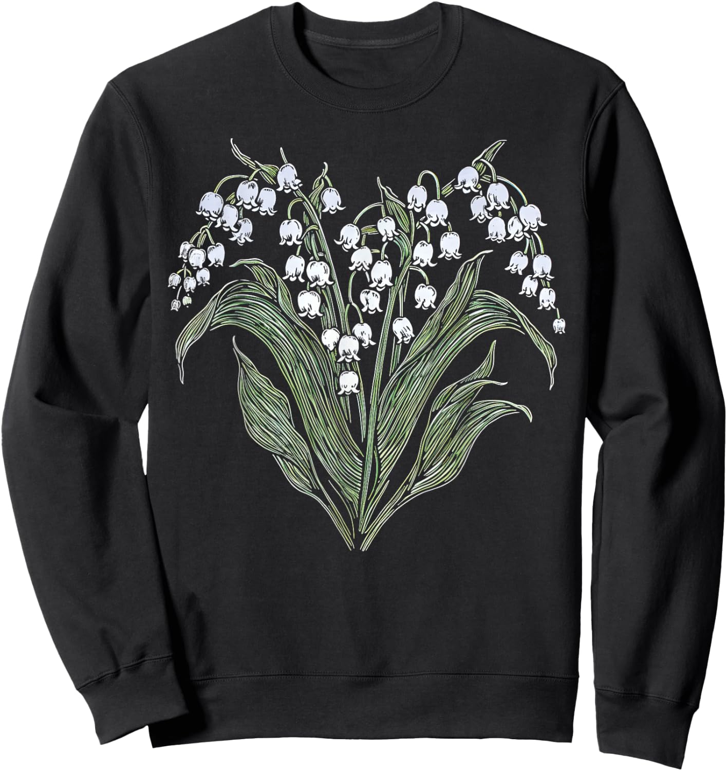 Lily Of The Valley Fleur Girl Saint-Valentin Plante Maman Sweatshirt - Sweatshirt | Black
