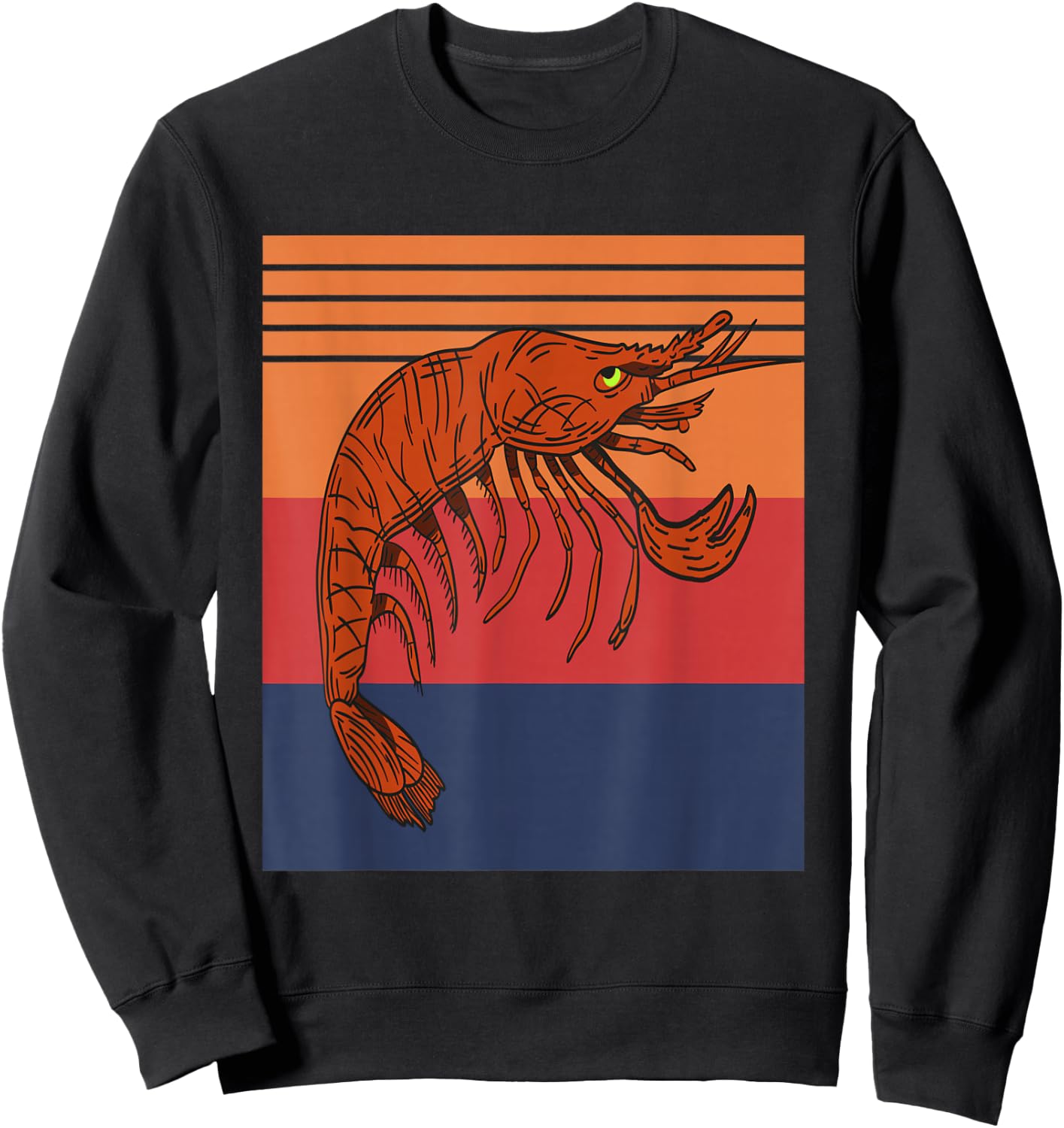 Retro Vintage Pistol Shrimp Collector Designs Present Sweatshirt - Sweatshirt | Black