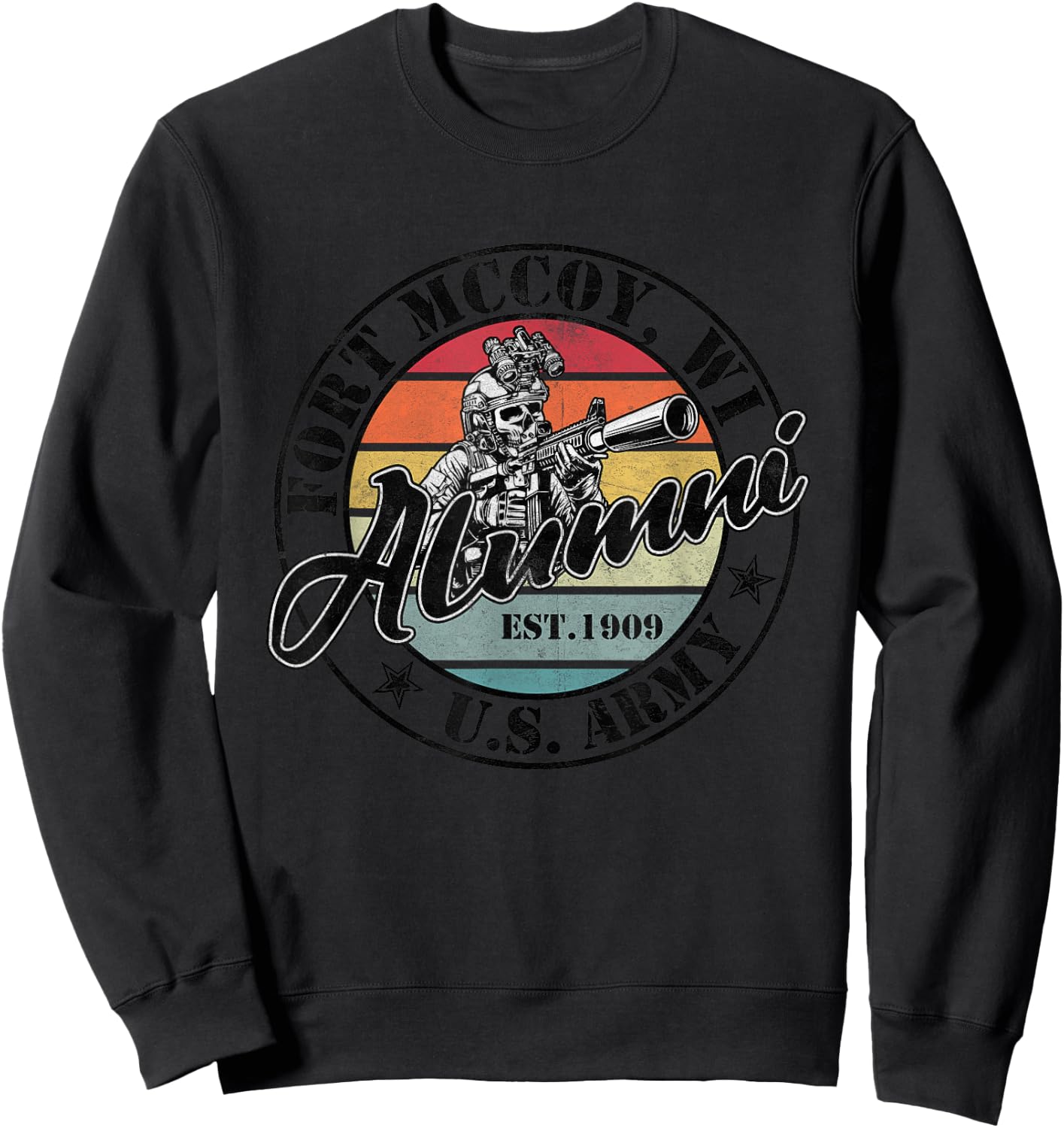 Fort McCoy Alumni Wisconsin WI Military Base Gifts Sweatshirt - Sweatshirt | Black