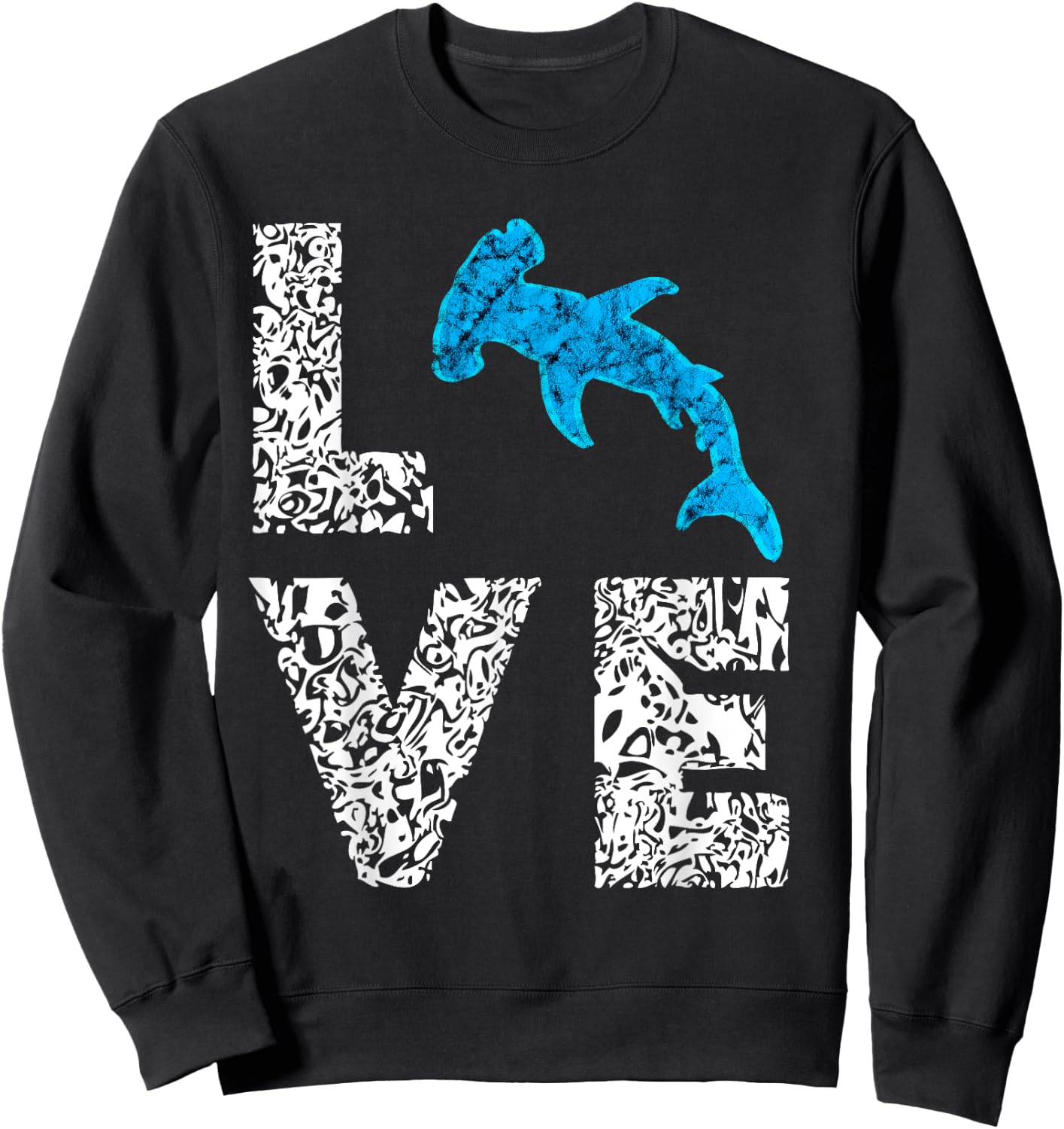 Sphyrna Hammerhead Shark Love Ocean Sea Life Fish Sweatshirt - Sweatshirt | Black