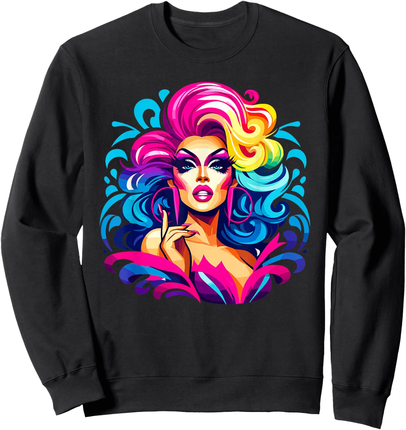 Drag Queen Culture Drag Performer Drag Queen Community , Black, S Sweatshirt - Sweatshirt | Black