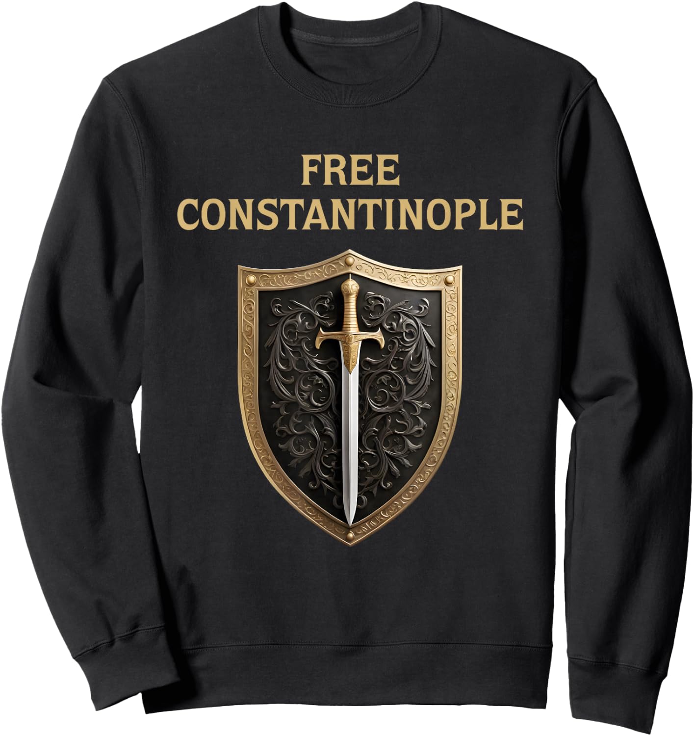 Free Constantinople Constantinopolitan Eastern Roman History Sweatshirt - Sweatshirt | Black