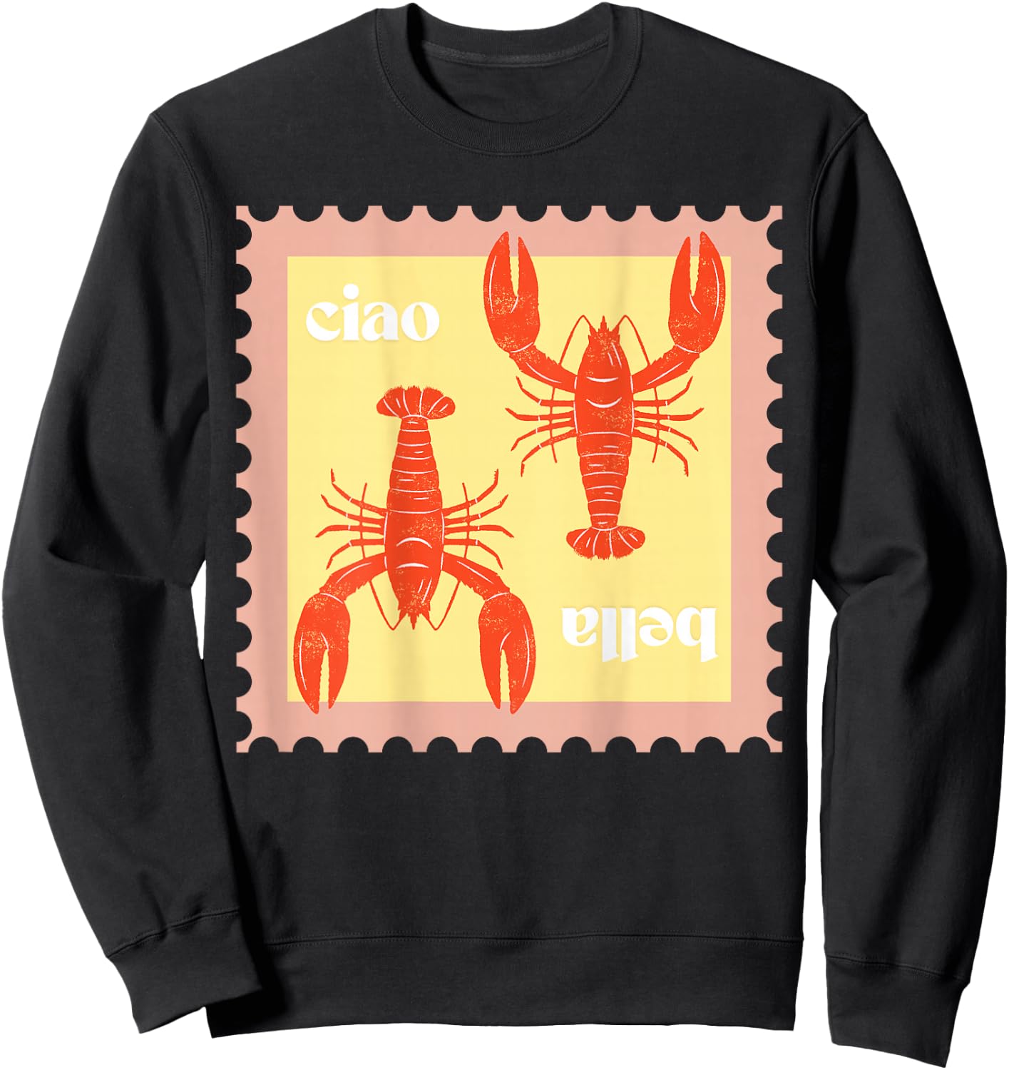 Lobster Hipster Design Summer Vibes Sweatshirt - Sweatshirt | Black