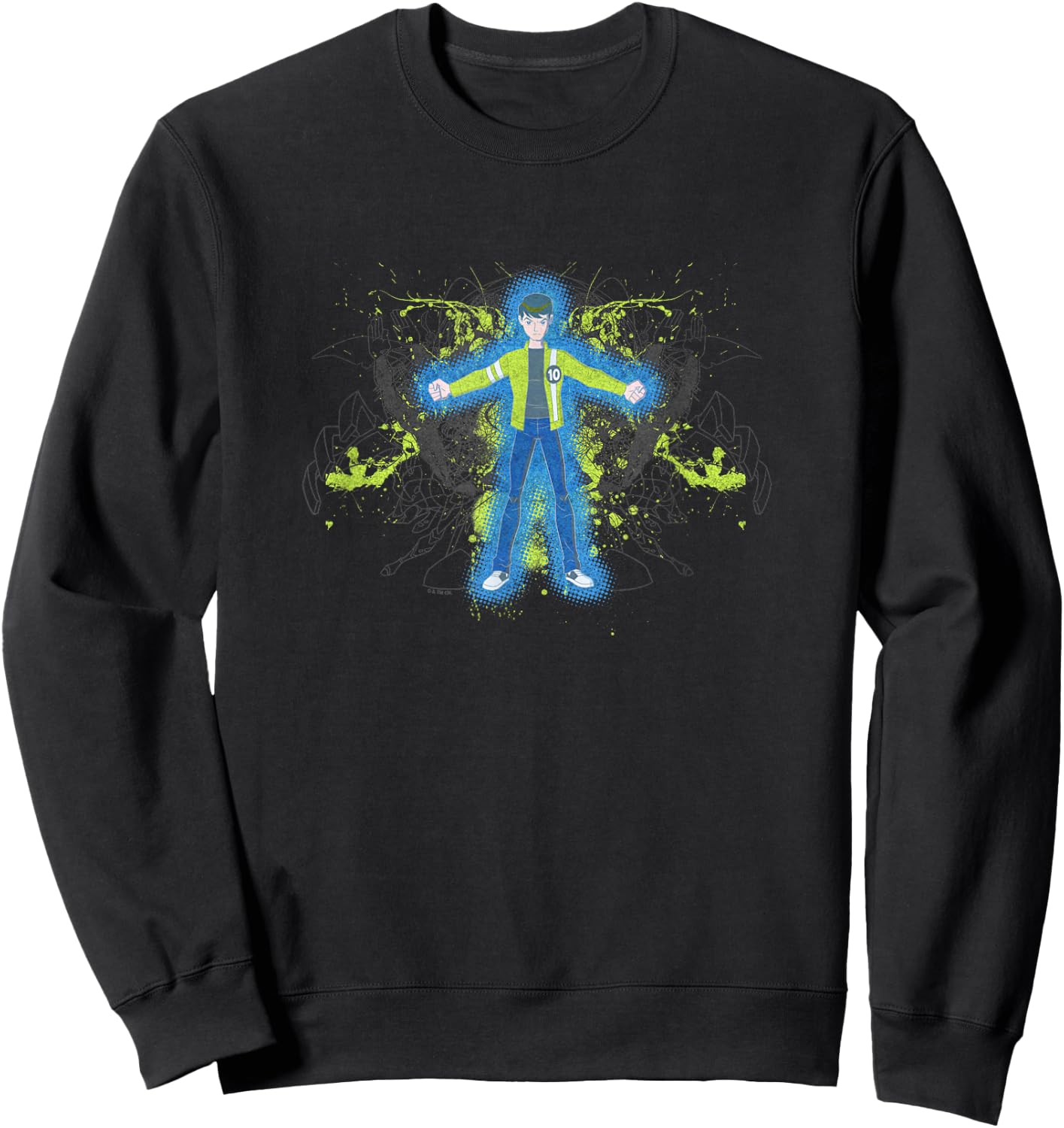 Ben 10: Alien Force Ben Tennyson Hero Time Silhouettes Retro Sweatshirt - Sweatshirt | Black