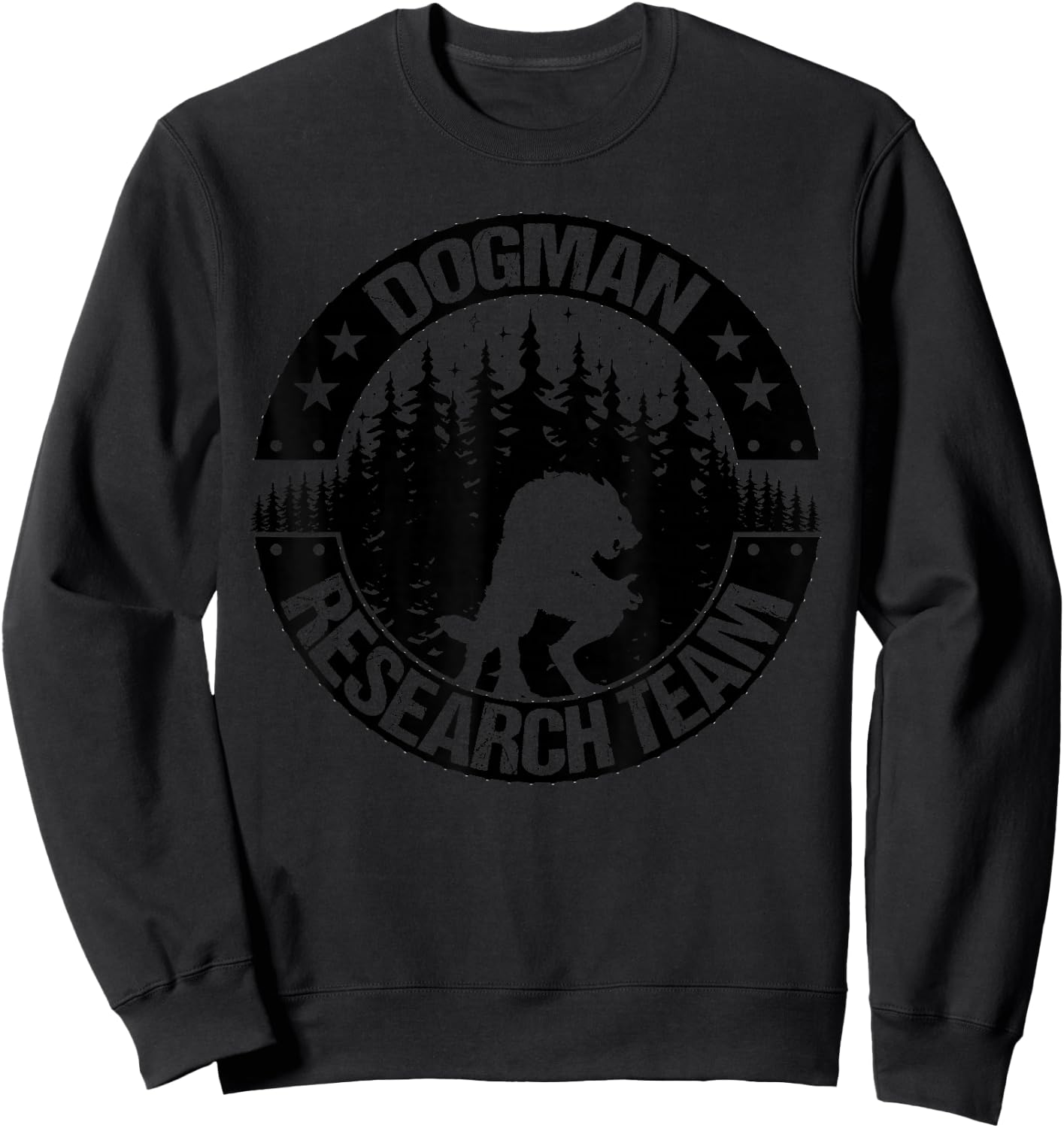Cryptid Dogman Research Team Women Cryptozoology Sweatshirt - Sweatshirt | Black