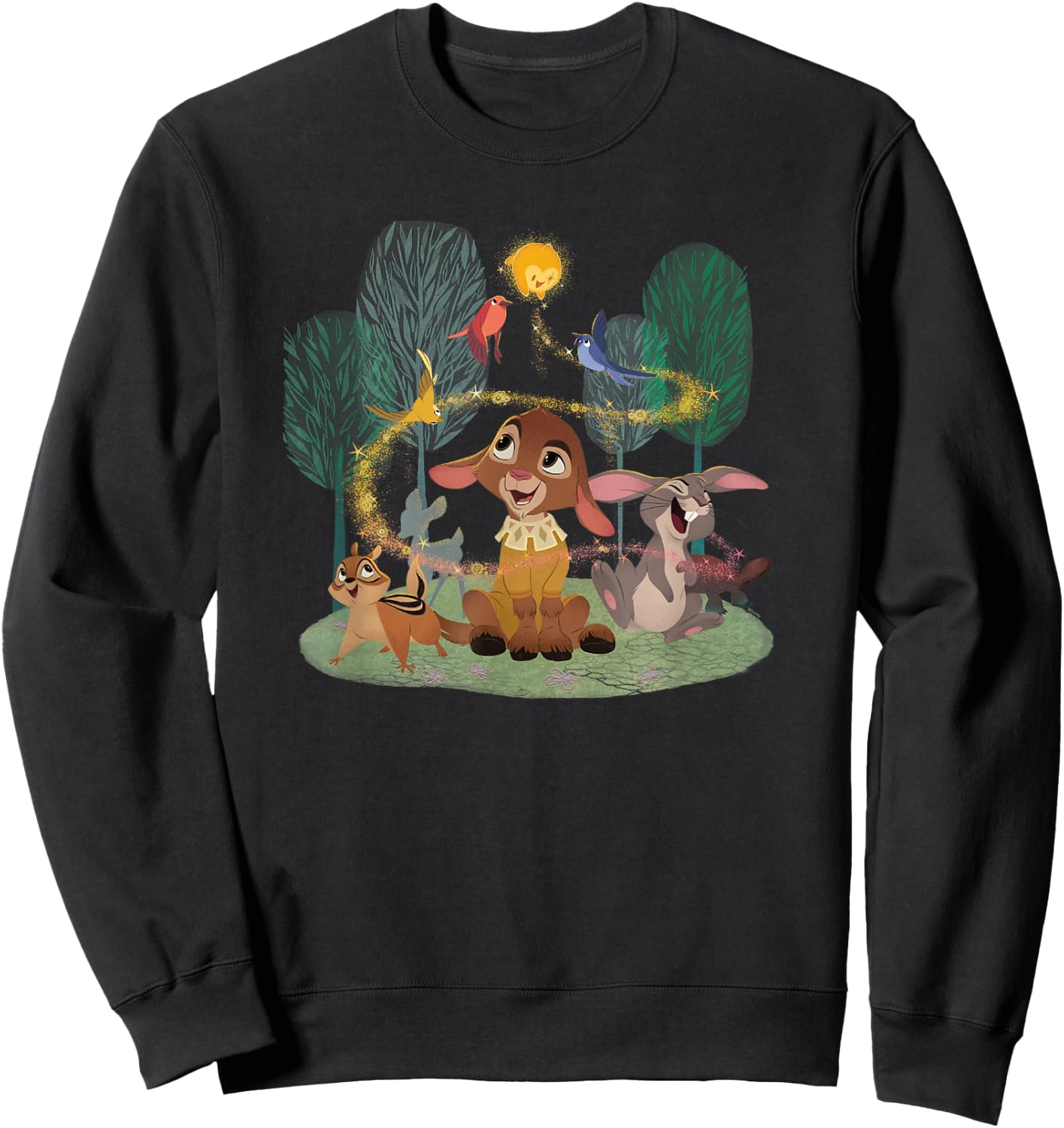 Disney Wish Star and Valentino Animal Friends Sweatshirt - Sweatshirt | Black