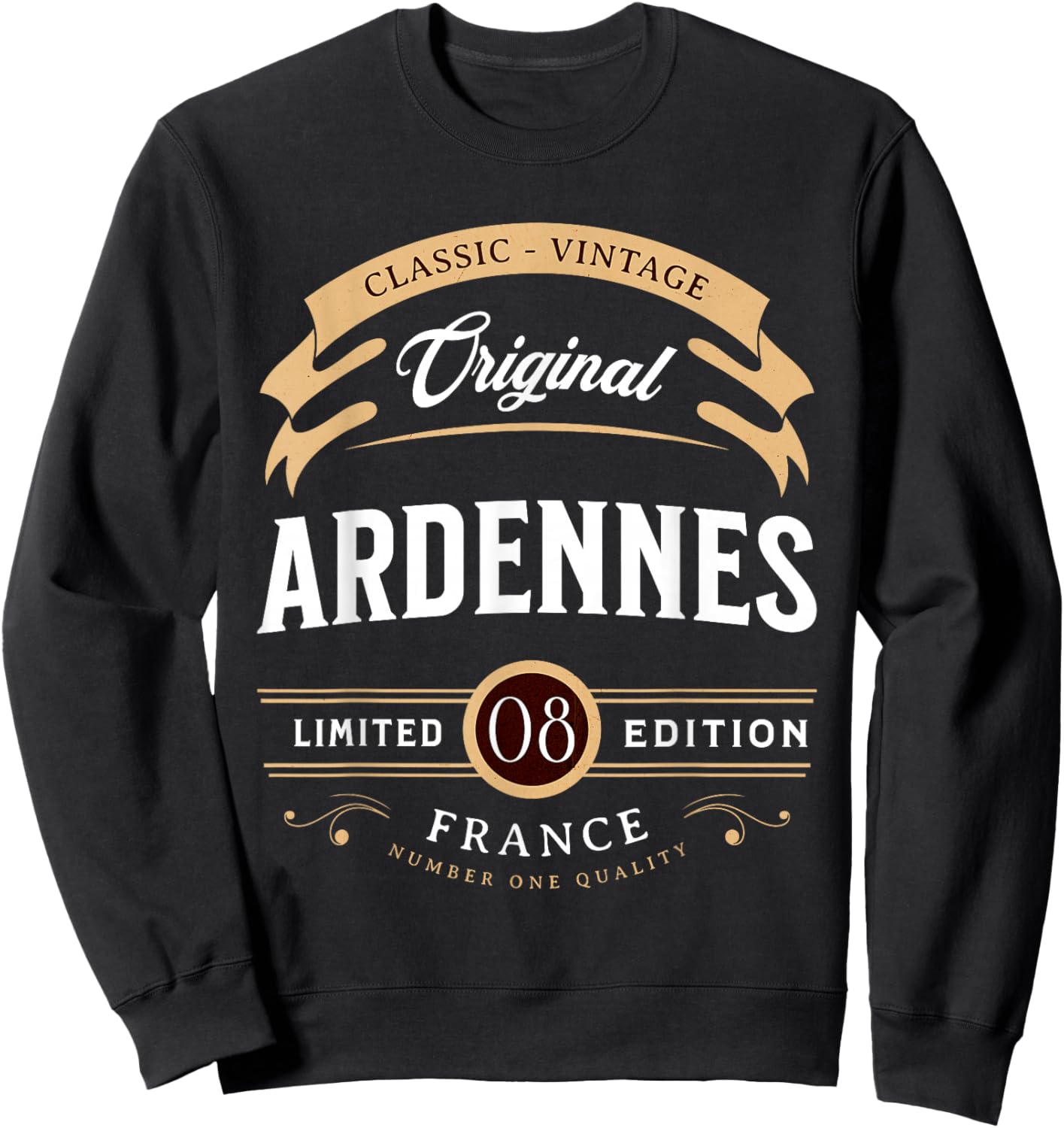 Vintage Ardennes Department France , Black, S Sweatshirt - Sweatshirt | Black
