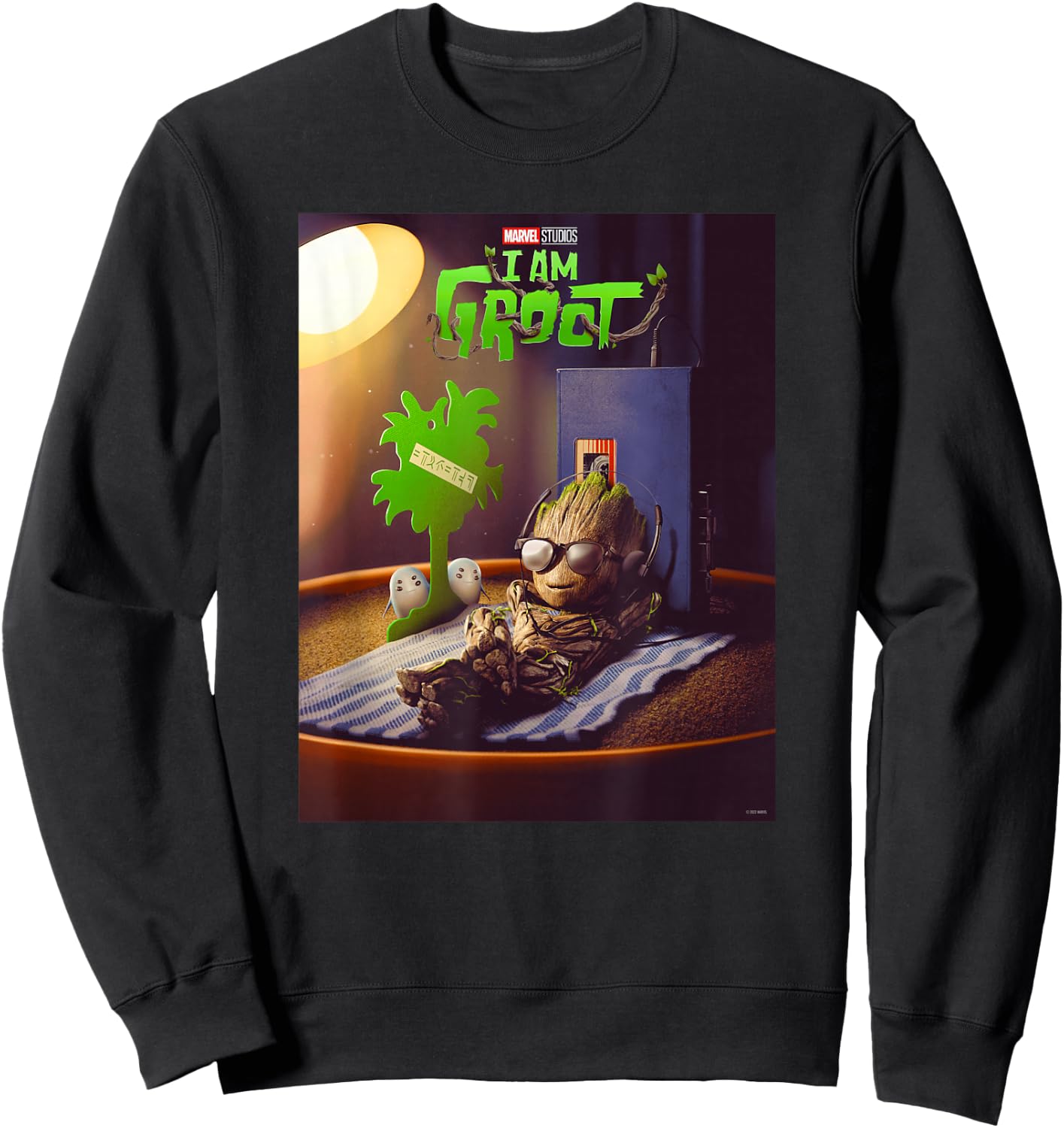 Marvel Studios I Am Groot Poster , black Sweatshirt - Sweatshirt | Black
