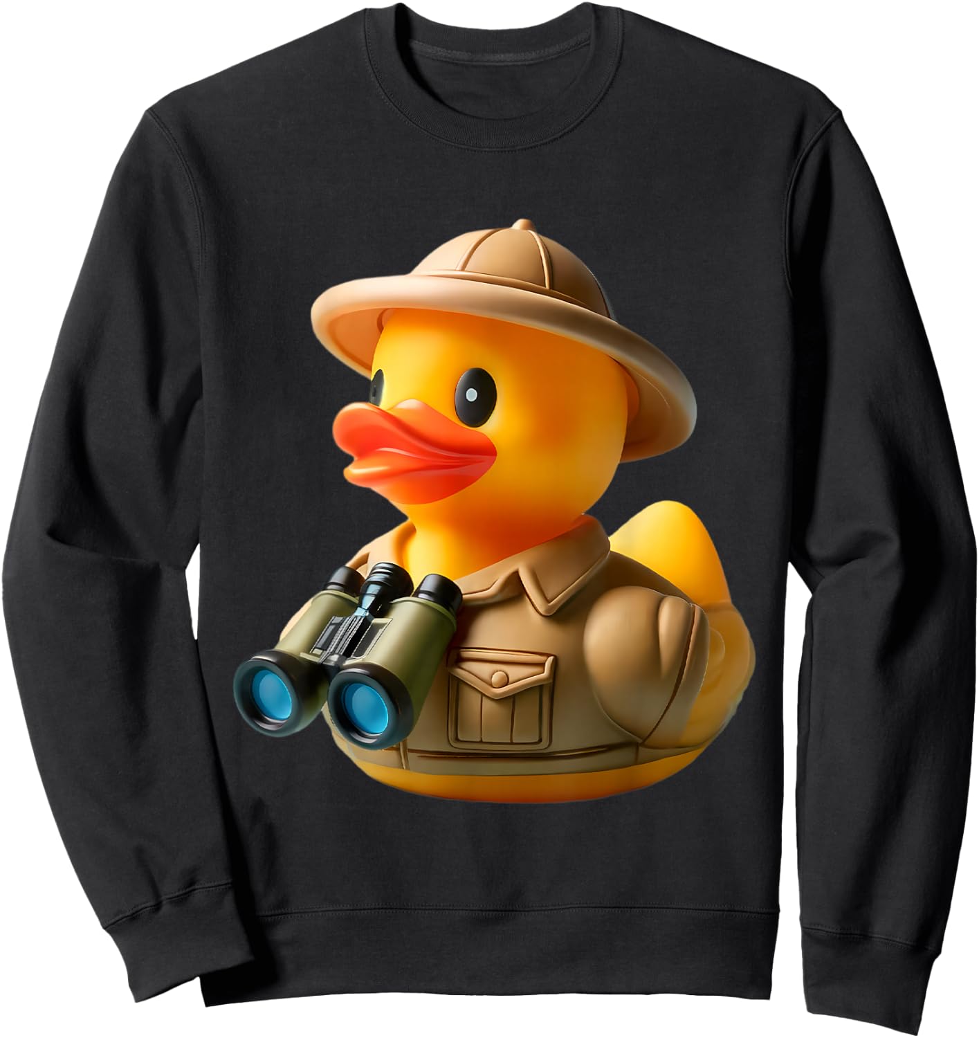 Rubber Duck African Safari Tour Guide Binoculars Sweatshirt - Sweatshirt | Black