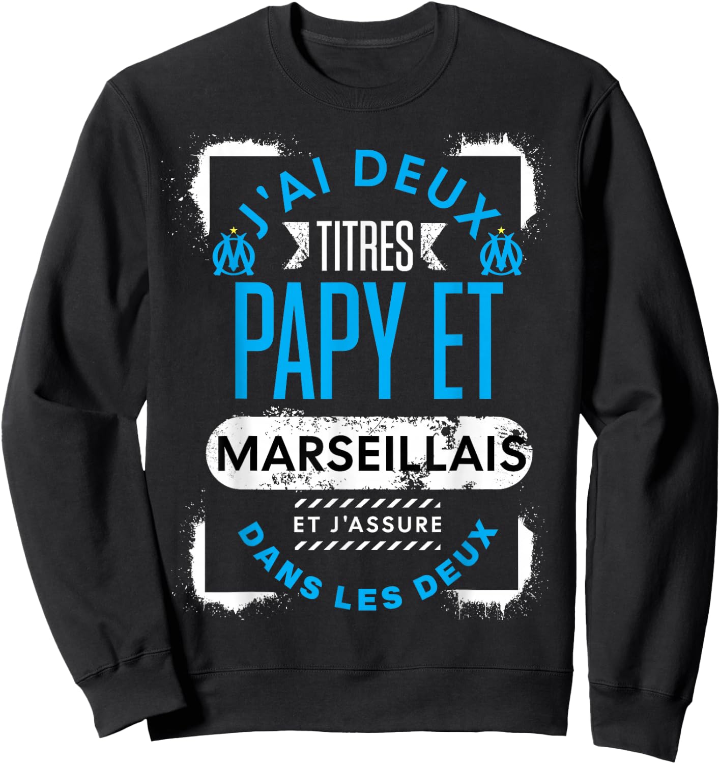 Supporter de Marseille Grandpa Retired Grandpa Man Humour , Black, S Sweatshirt - Sweatshirt | Black