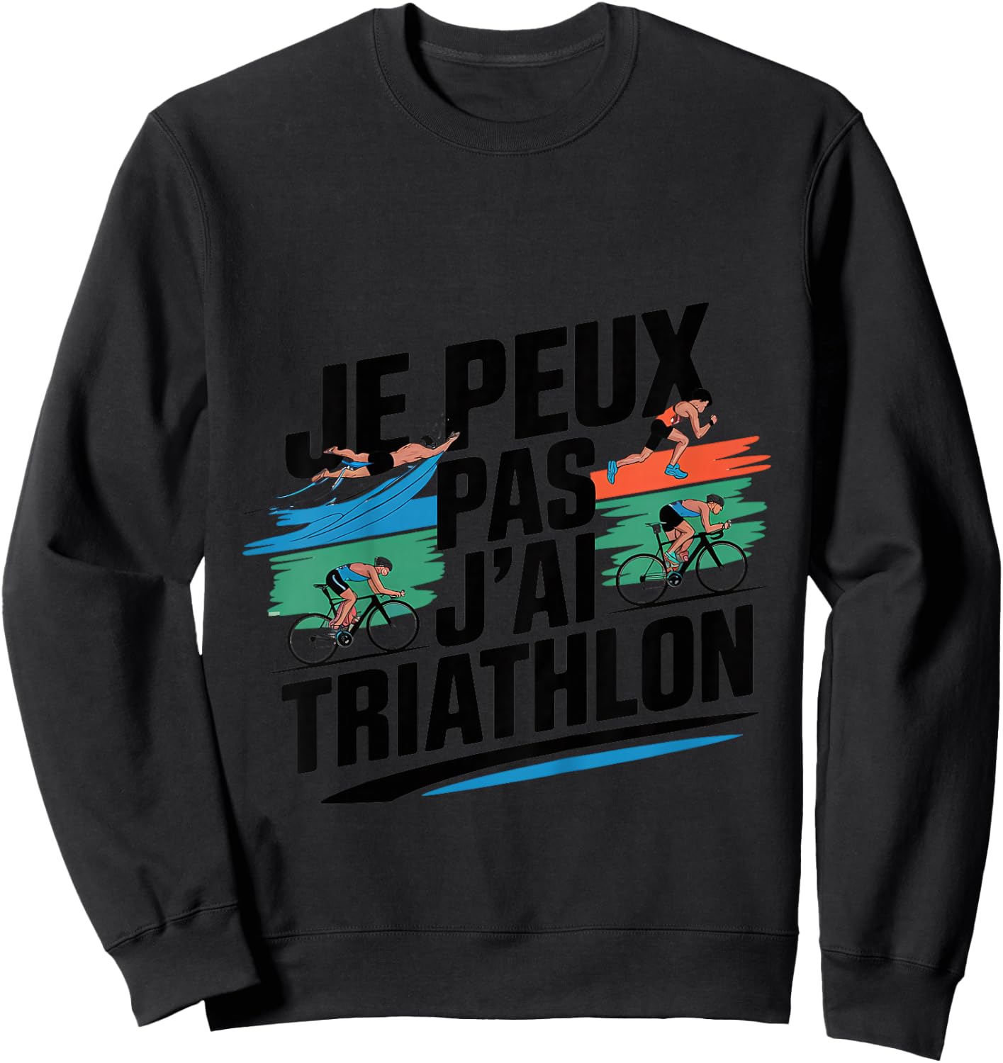 Child I can not I Triathlon - Humor Triathlete Triathlon , grey, 2 Sweatshirt - Sweatshirt | Black