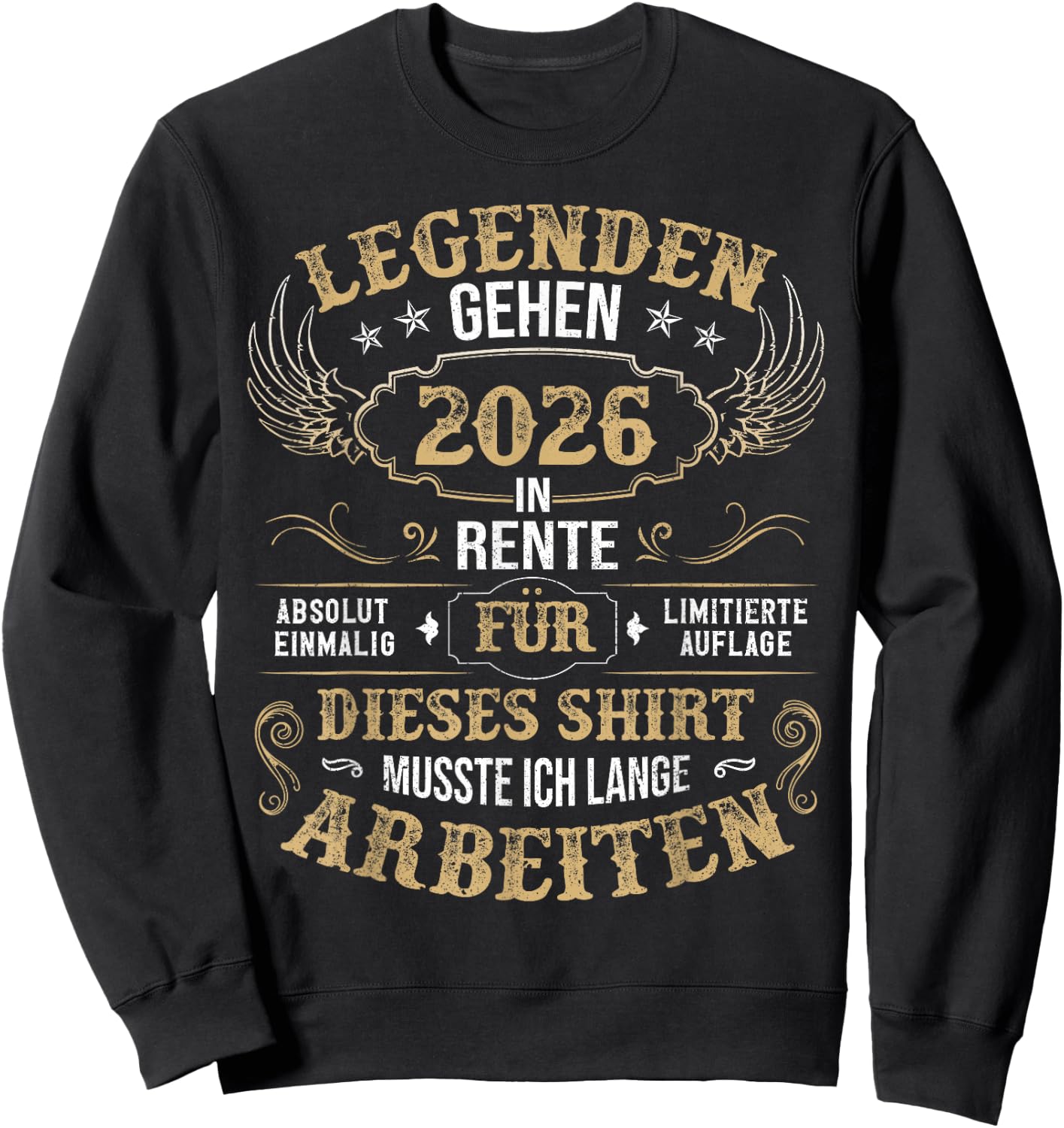 Rentner Eine Legende Geht In Rente 2026 Ruhestand Homme , black Sweatshirt - Sweatshirt | Black