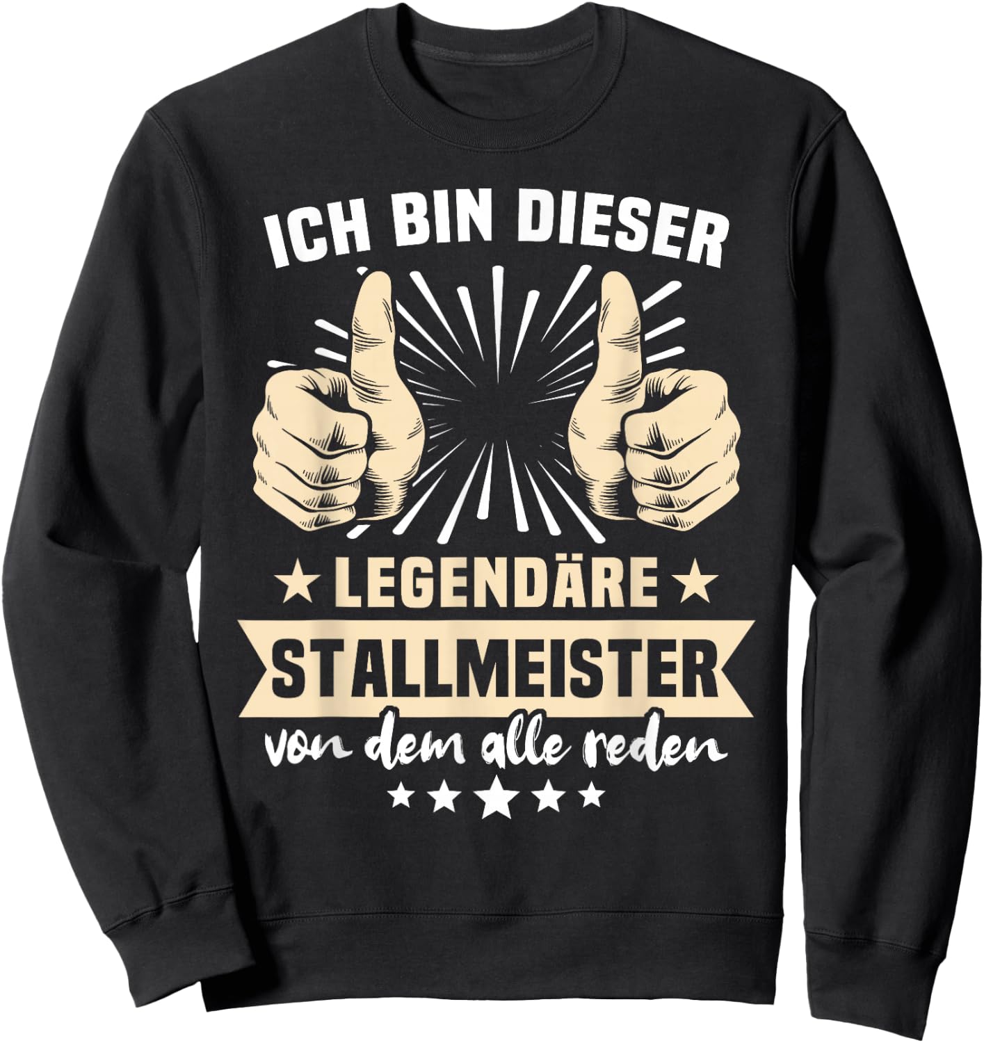 Lustiger Spruch Stallmeister Sweatshirt - Sweatshirt | Black