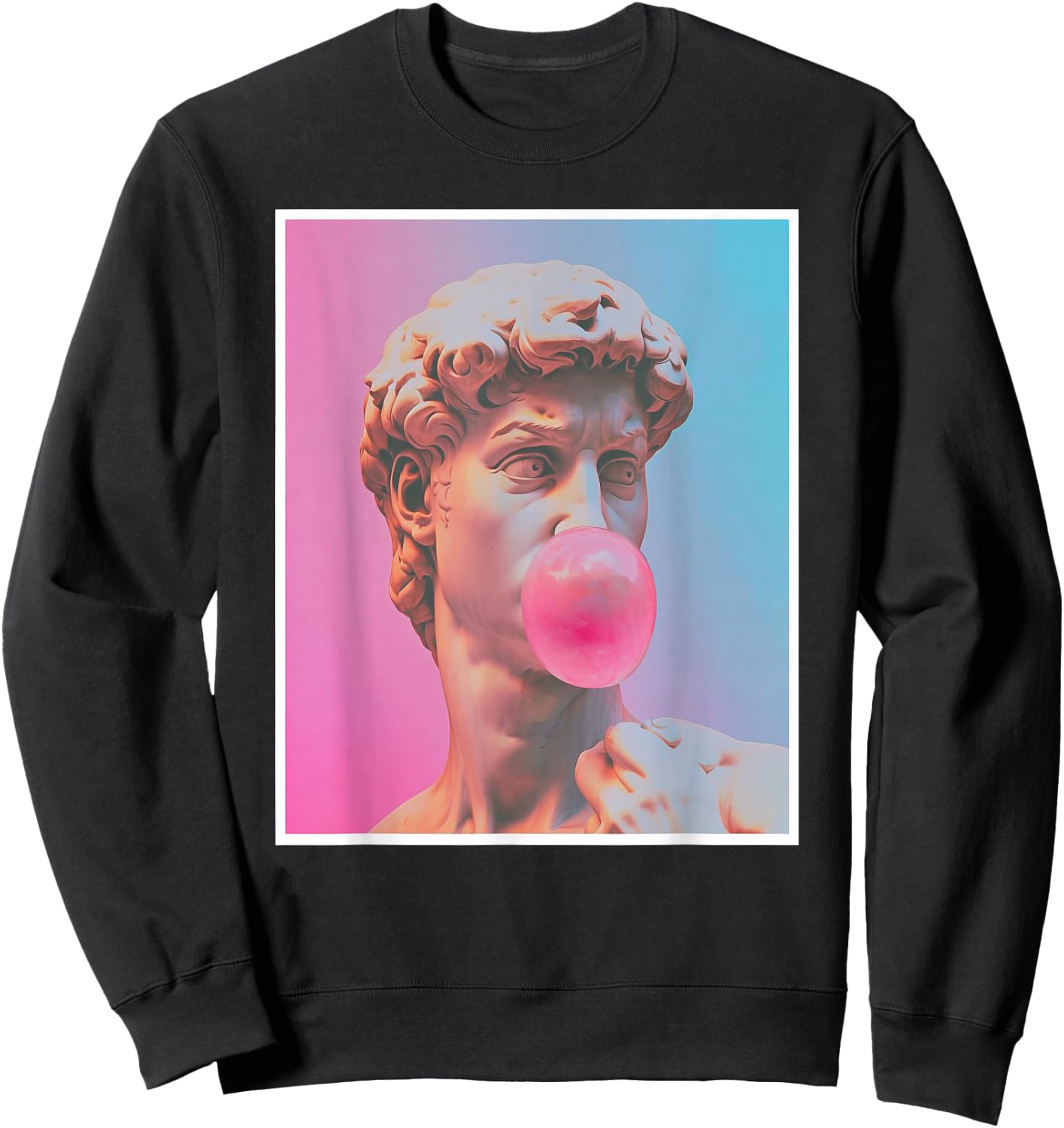 David Michelangelo Renaissance Statue Bubblegum Pop Art Sweatshirt - Sweatshirt | Black