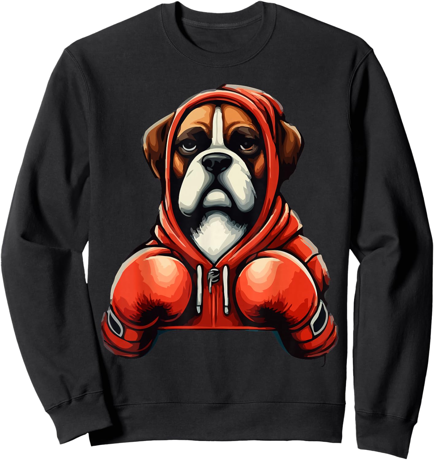 Funny Kickboxing or Boxing Boxer Dog Sweatshirt - Sweatshirt | Black