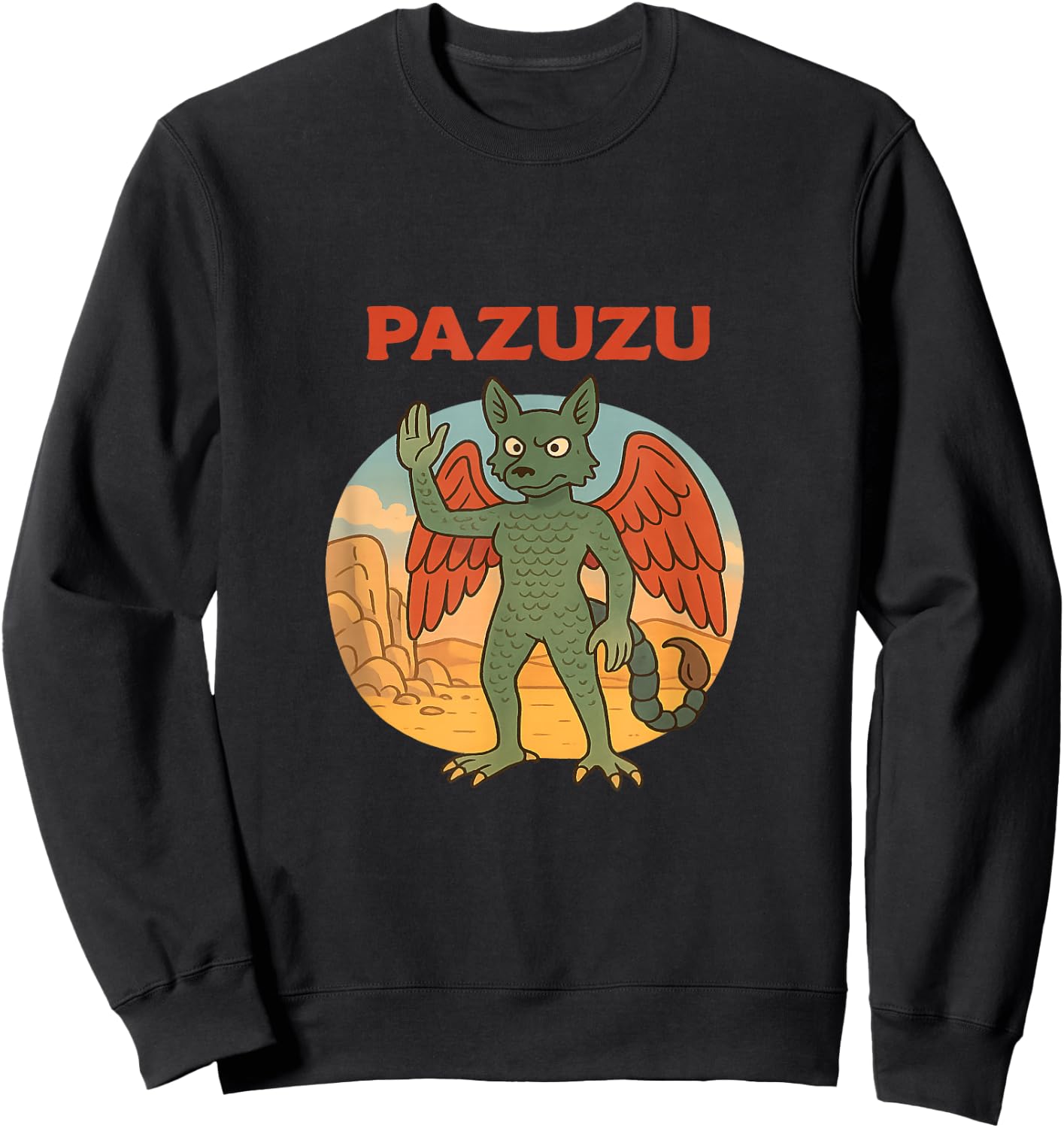 Pazuzu demon the ancient Mesopotamian wind demon Sweatshirt - Sweatshirt | Black
