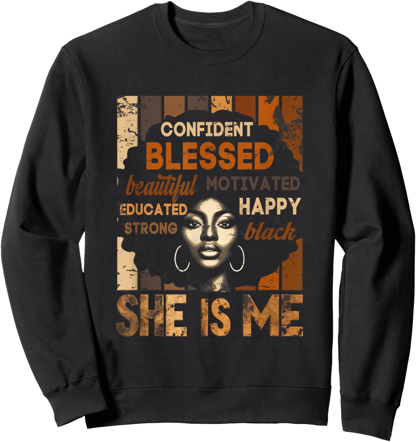Confident Blessed Sweatshirt - Sweatshirt | Black