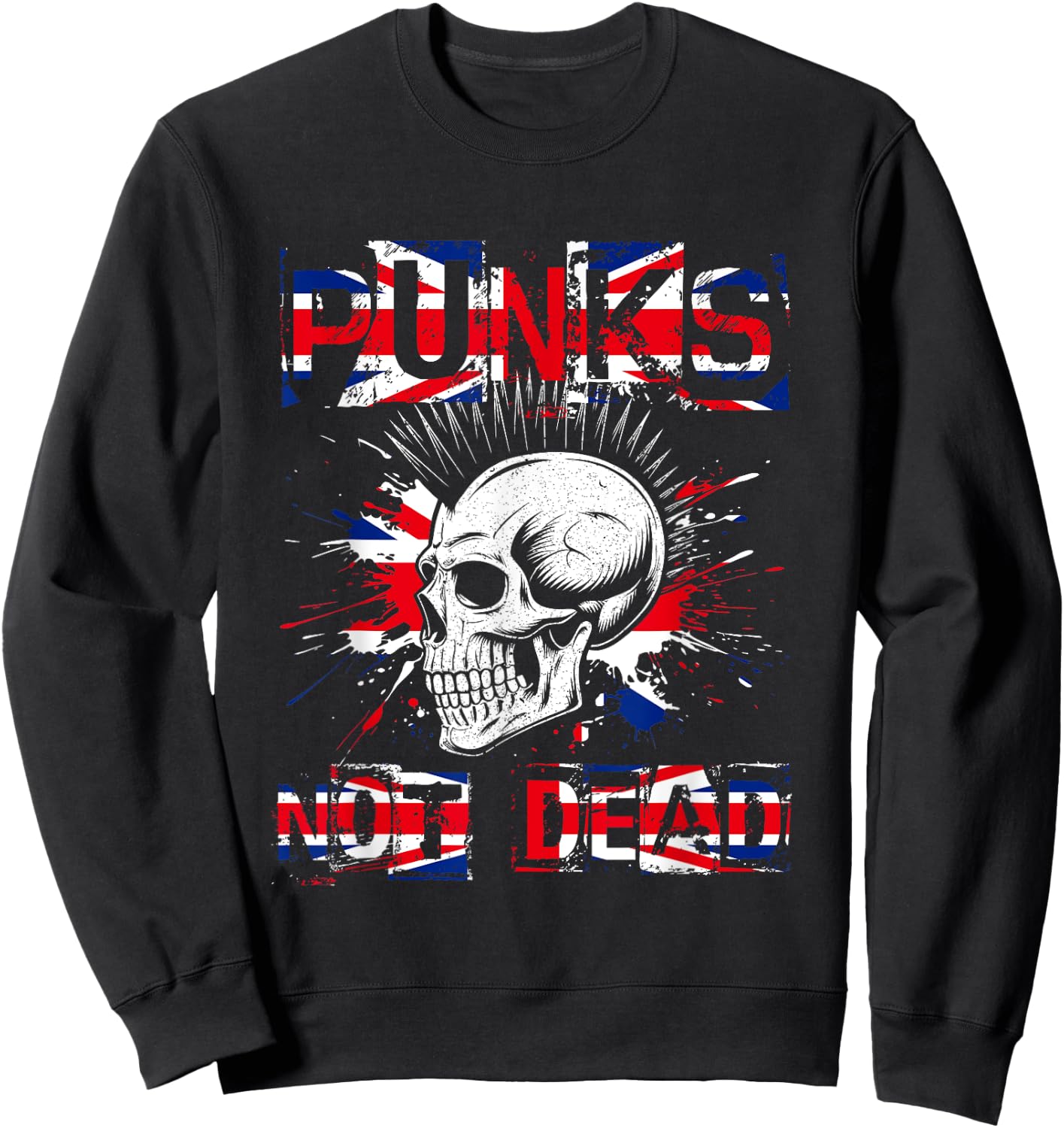 Punks Not Dead Punk Vintage , black, S Sweatshirt - Sweatshirt | Black