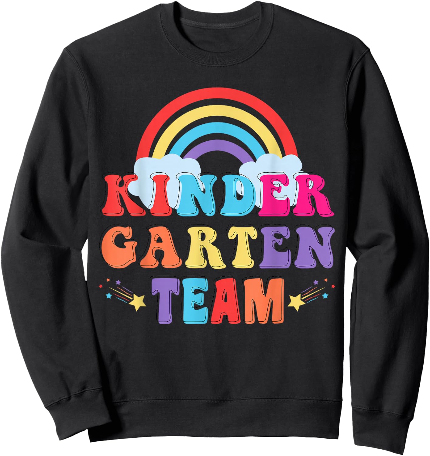 Kindergarten Kita Team Outfit Erzieherin Erzieher Regenbogen Sweatshirt - Sweatshirt | Black
