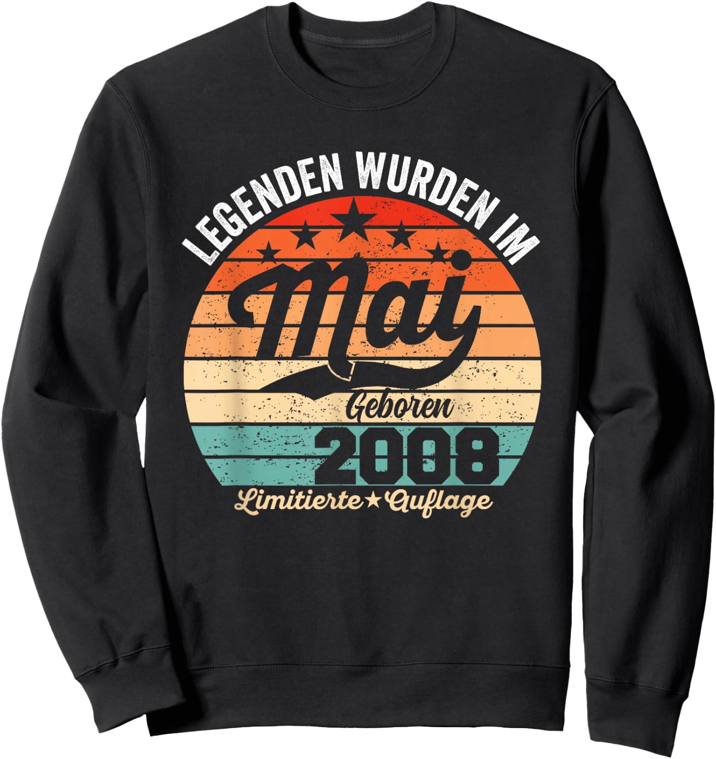 18. Geburtstag Geschenk Mann Legenden Sind Im Mai 2008 Sweatshirt - Sweatshirt | Black