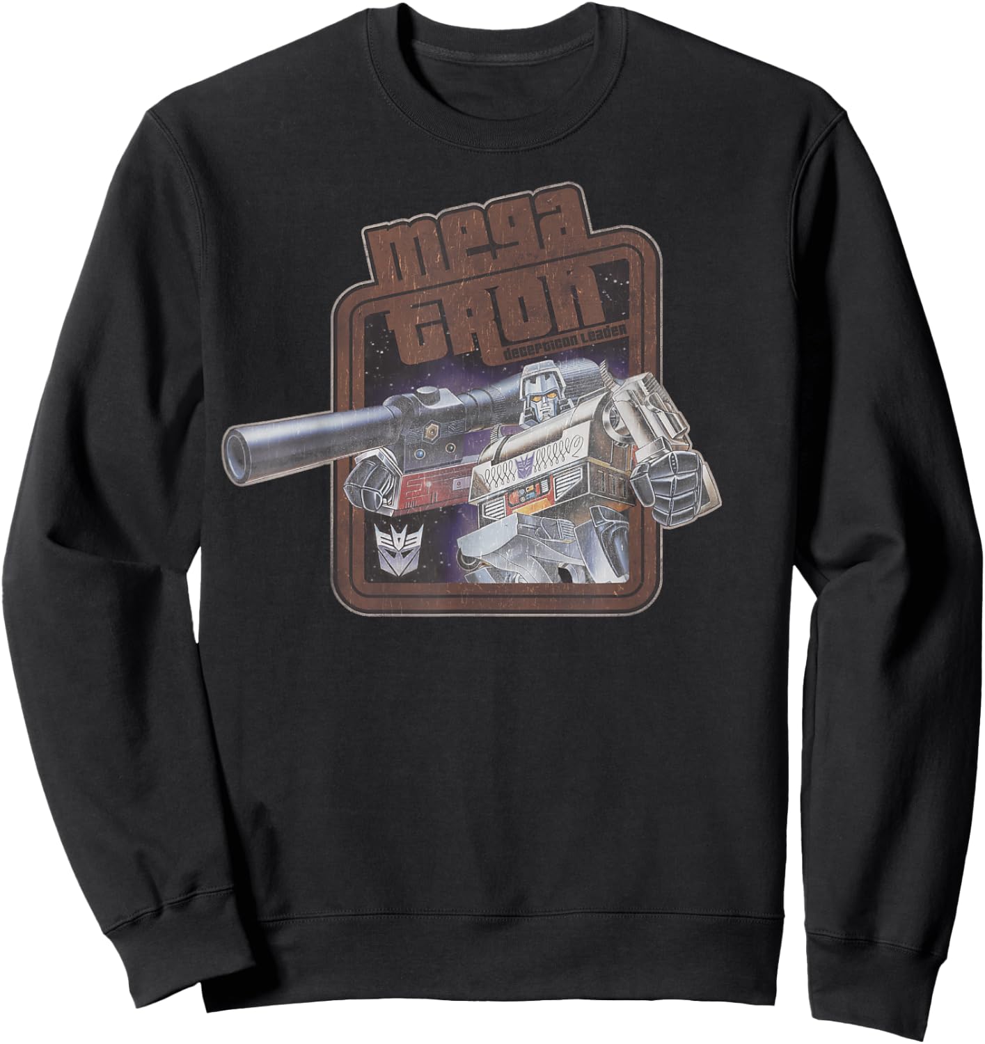 Transformers Megatron Decepticon Leader Retro Logo Sweatshirt - Sweatshirt | Black