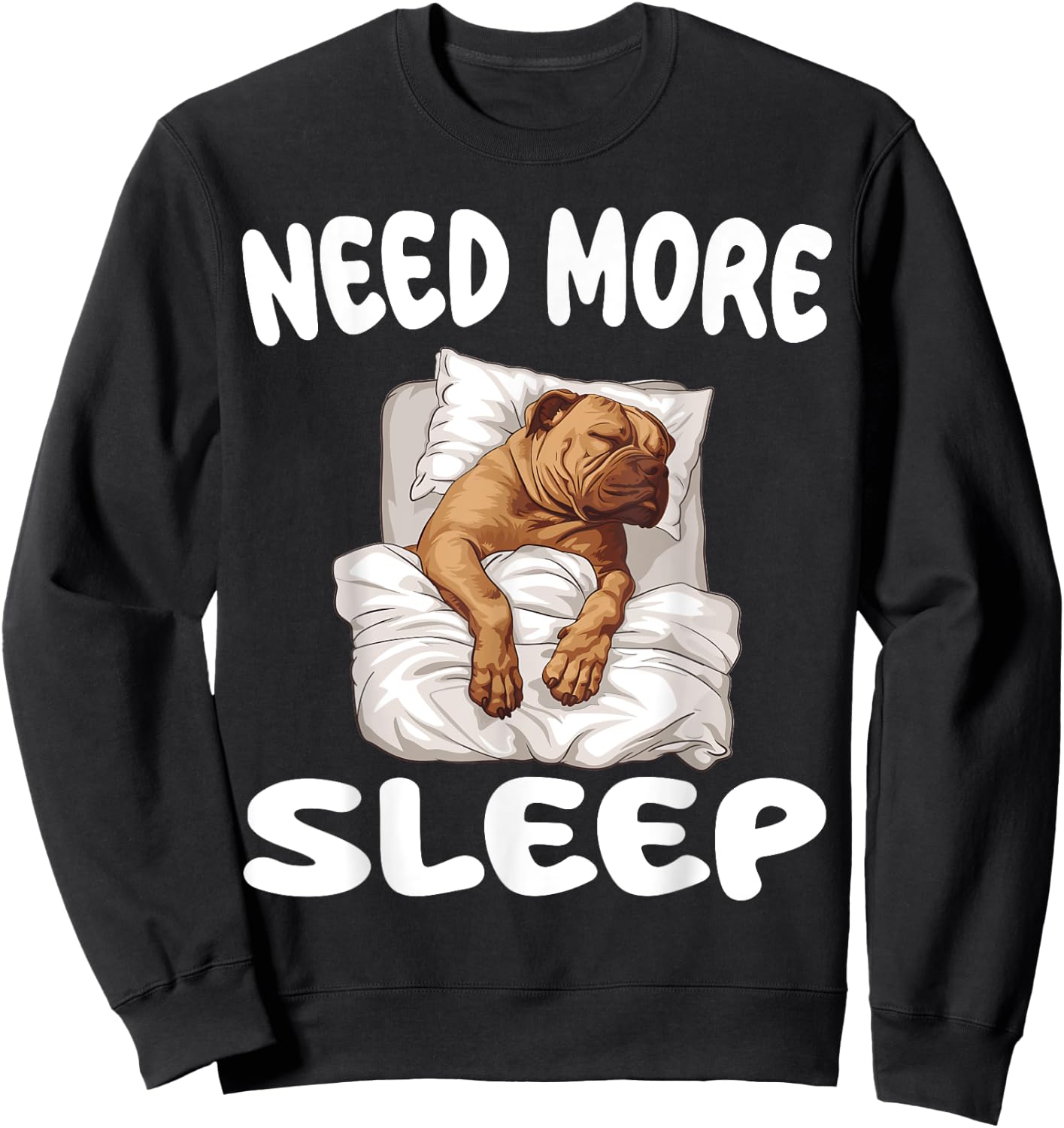 Cute Perro De Presa Canario Need more Sleep Pajamas Sweatshirt - Sweatshirt | Black