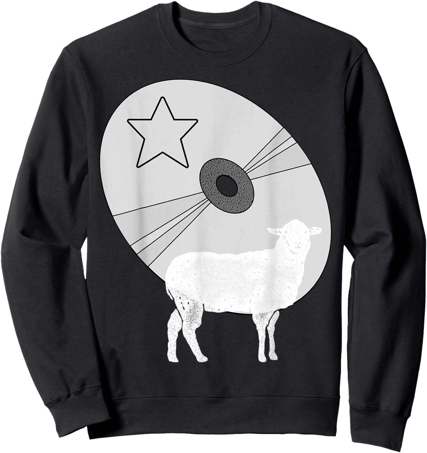 Funny cd Vintage Lamb Sweatshirt - Sweatshirt | Black